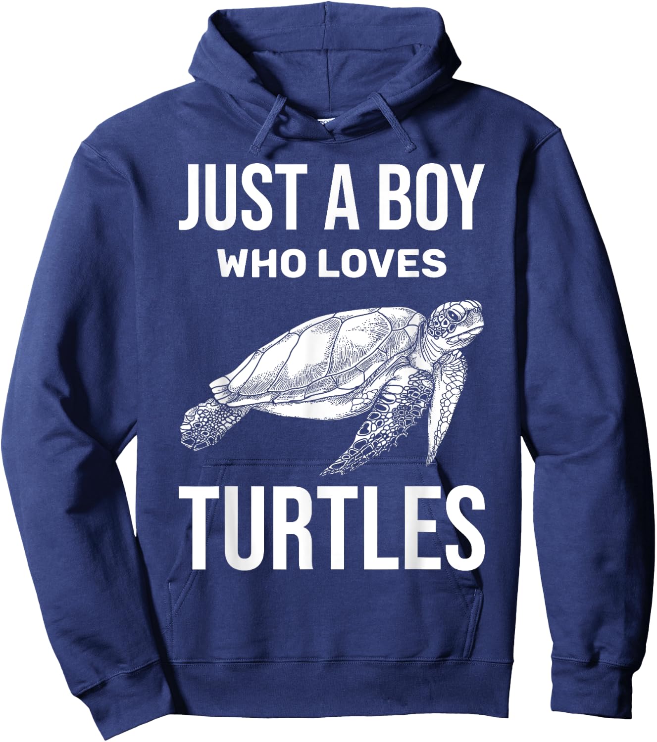 Just A Boy Who Loves Turtles Zoo Keeper Boys Gift Sea Turtle Hoodie - Hoodie | Navy