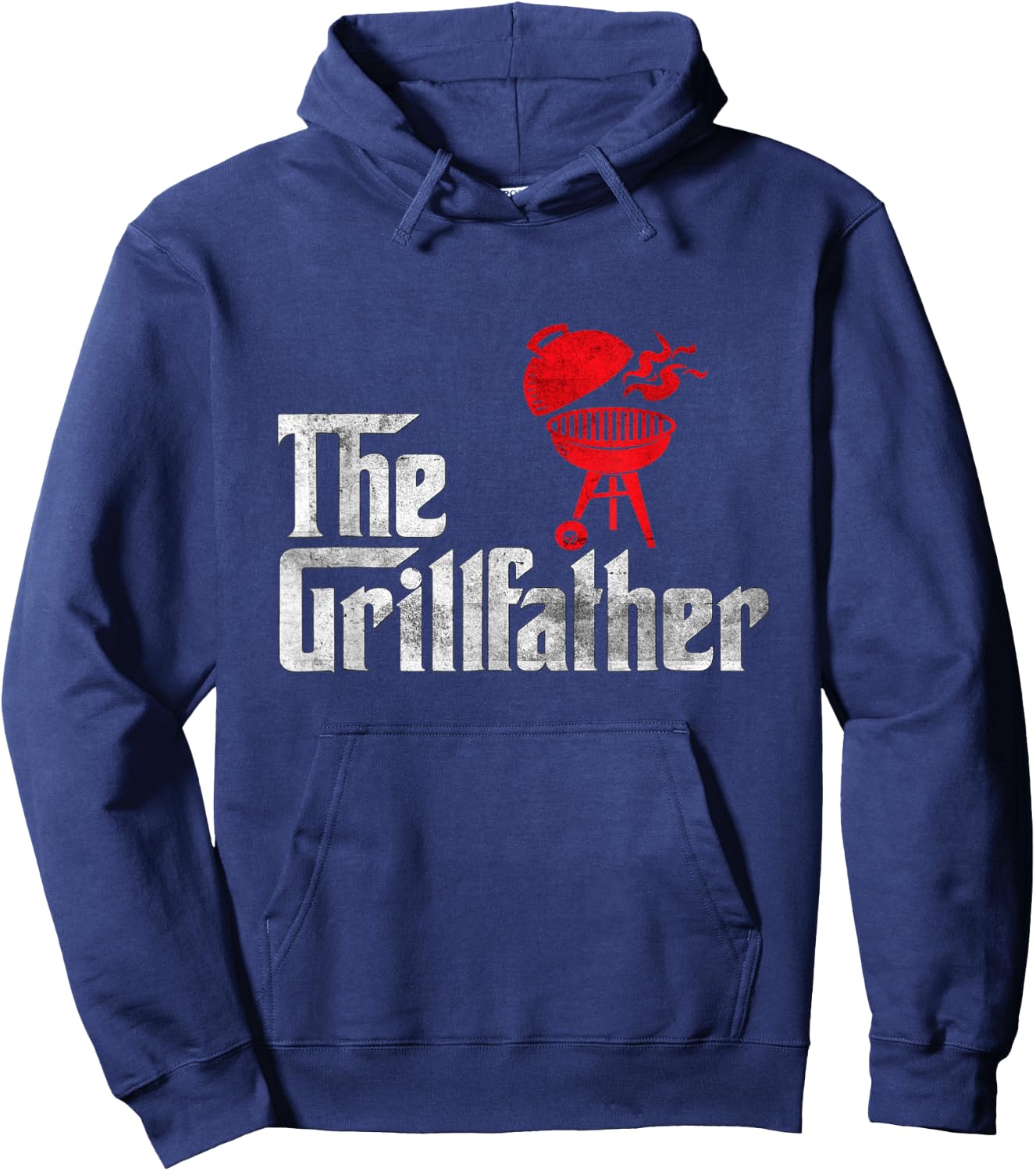 Grillfather BBQ Timer Barbecue Funny Chef Hoodie - Hoodie | Navy