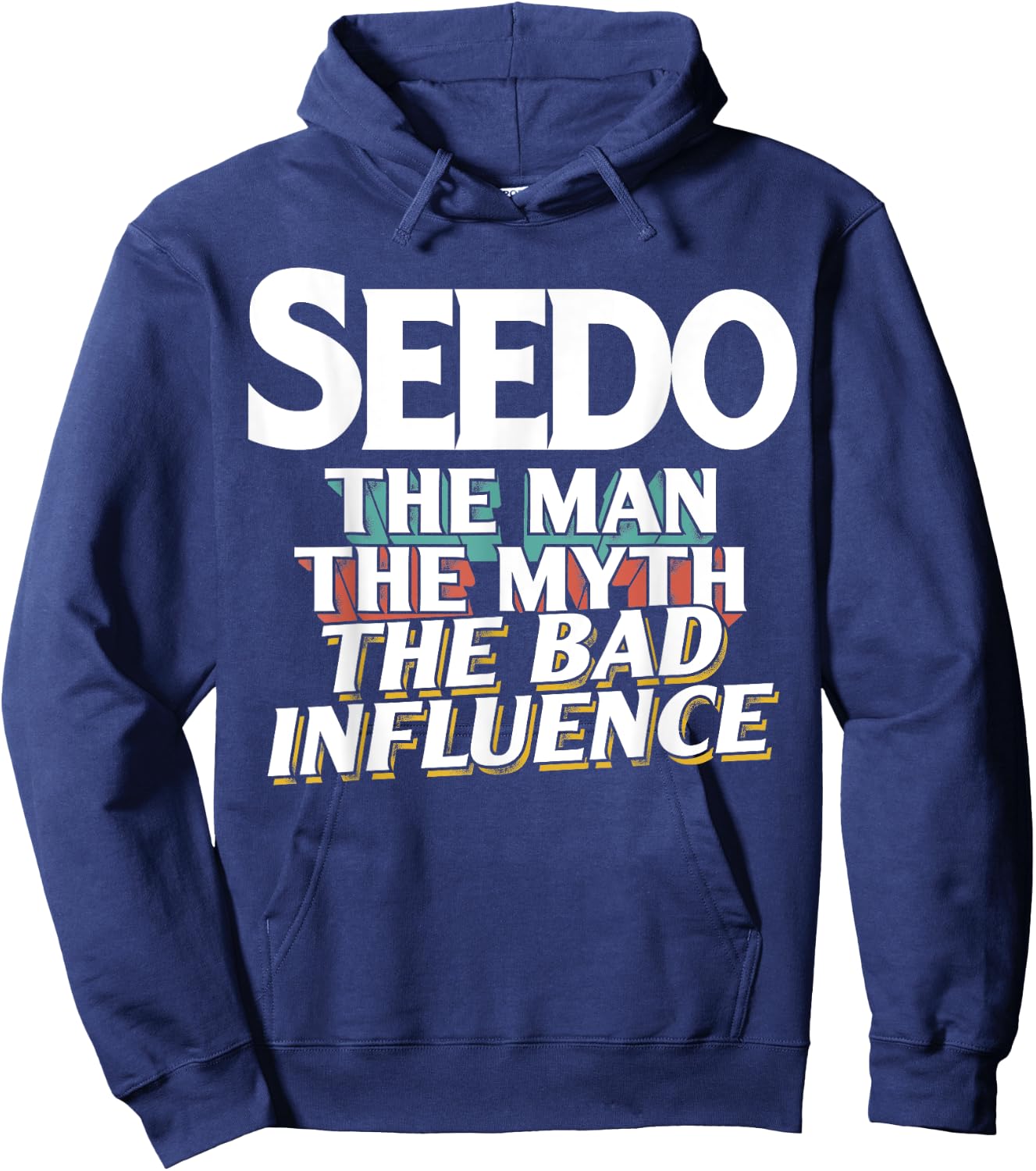 Seedo Gift the Man Myth Bad Influence Grandpa Hoodie - Hoodie | Navy