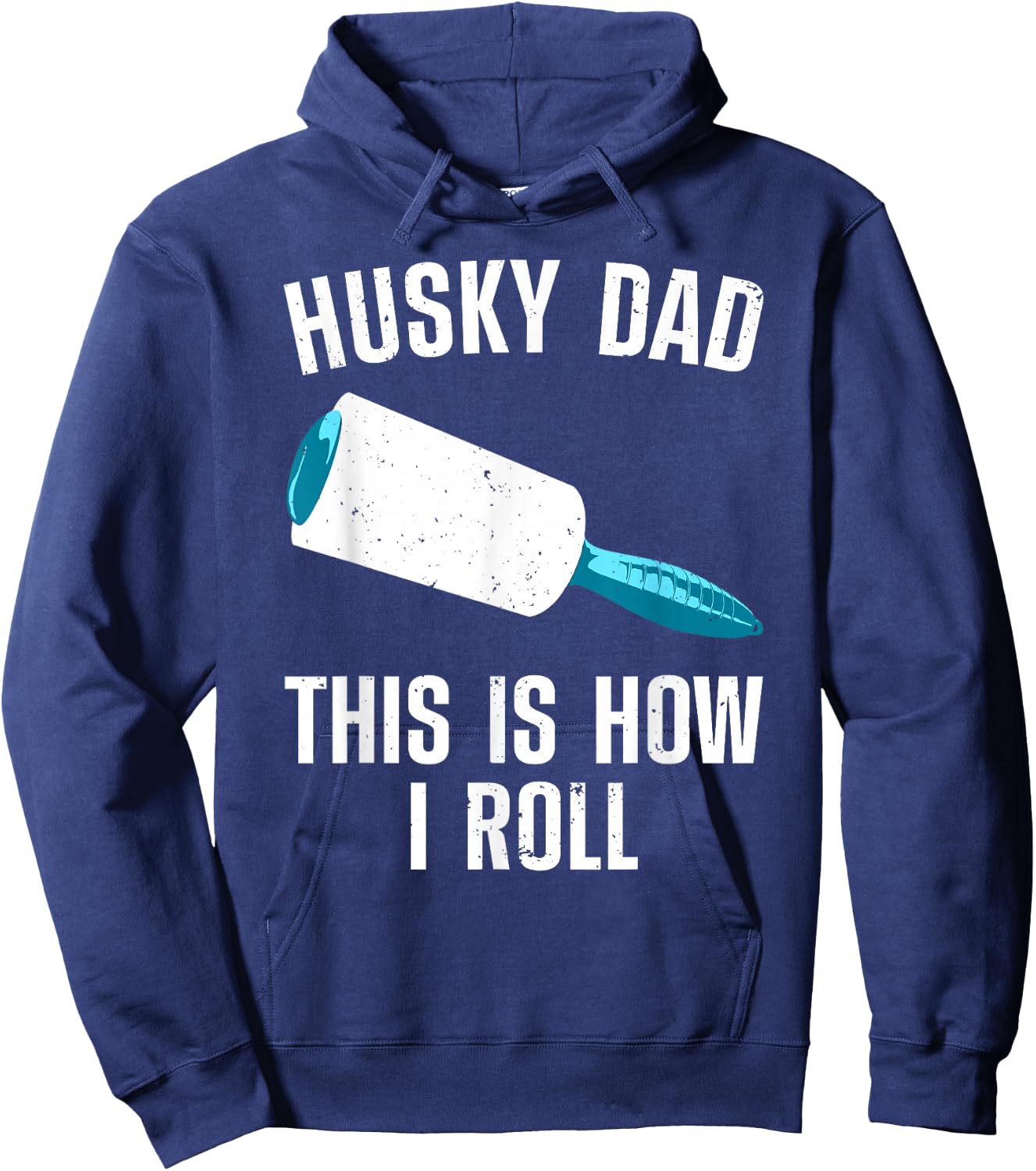 Husky Dad Art For Father Men Husky Lover Siberian Husky Dog Hoodie - Hoodie | Navy