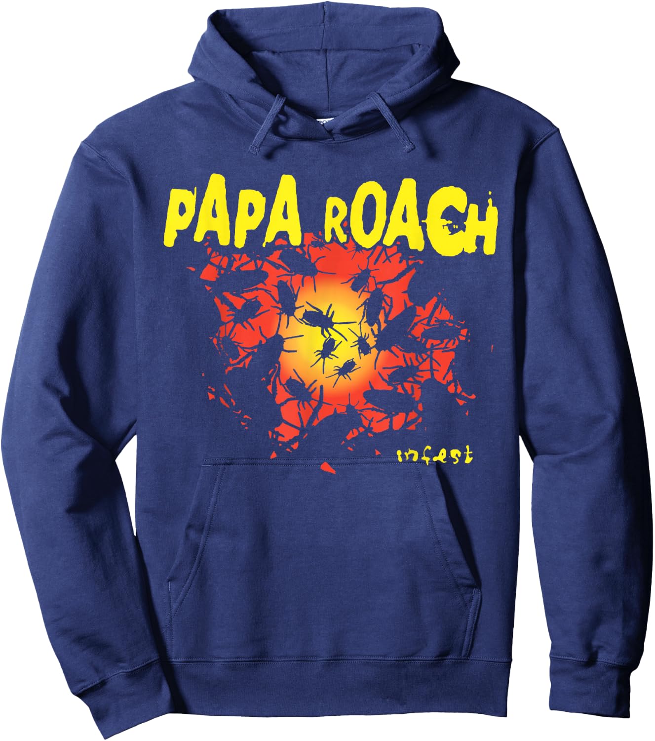Papa Roach - Official Merchandise - Infest Glow Hoodie - Hoodie | Navy
