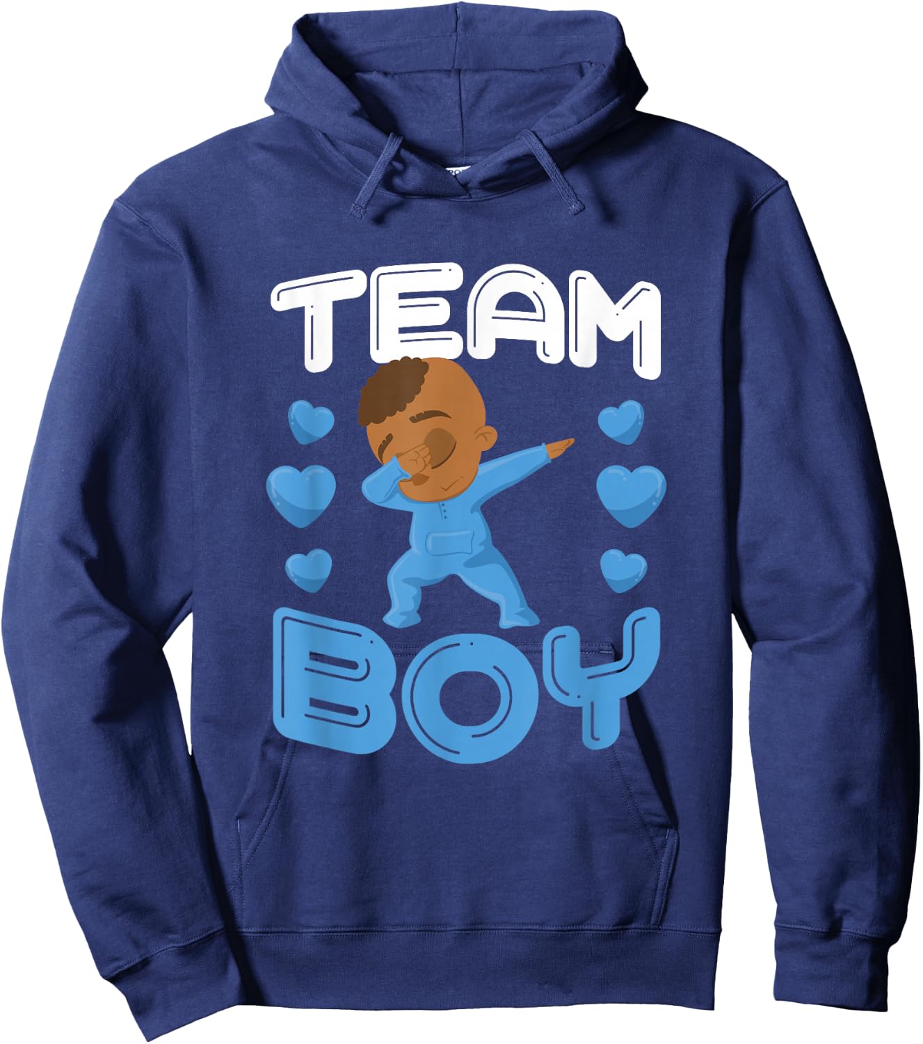 Cool Team Boy Gender Reveal Dabbing Black Baby It's A Boy Hoodie - Hoodie | Navy