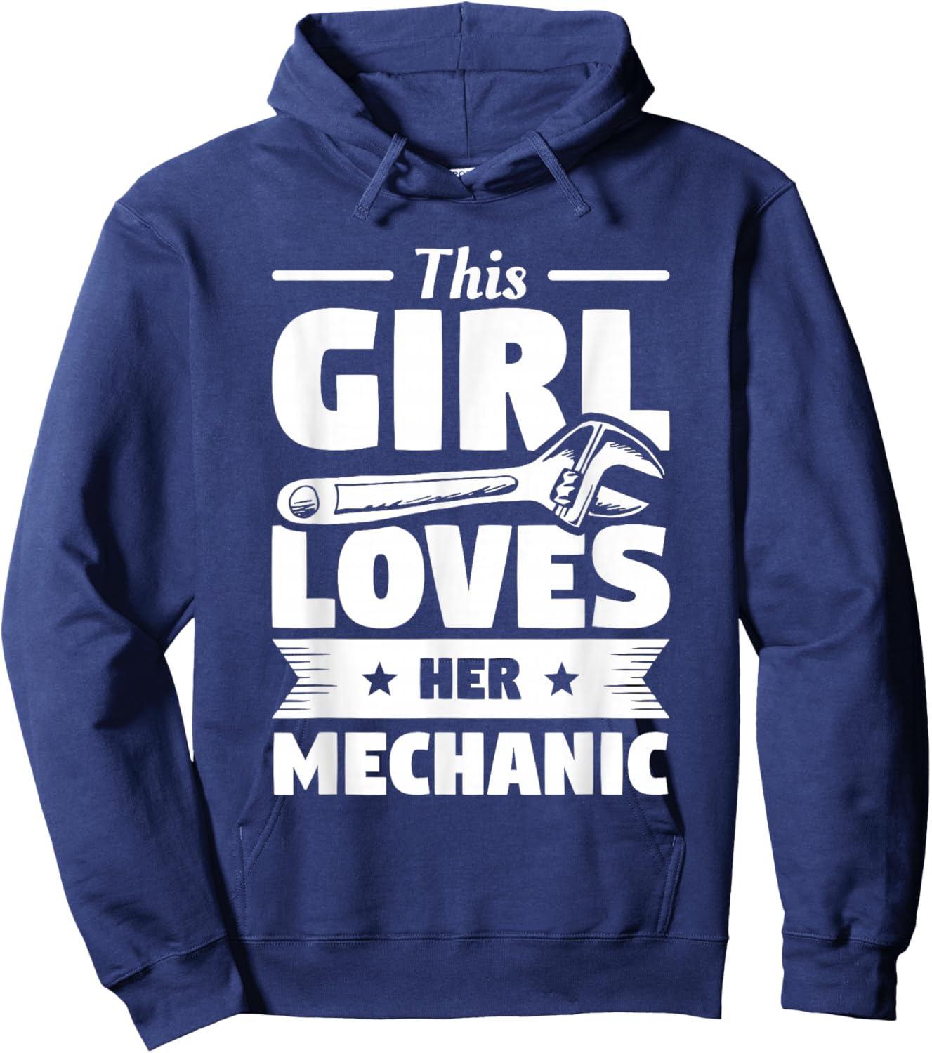 This Girl Loves Her Mechanic Girlfriend Wife Mechanics Hoodie - Hoodie | Navy