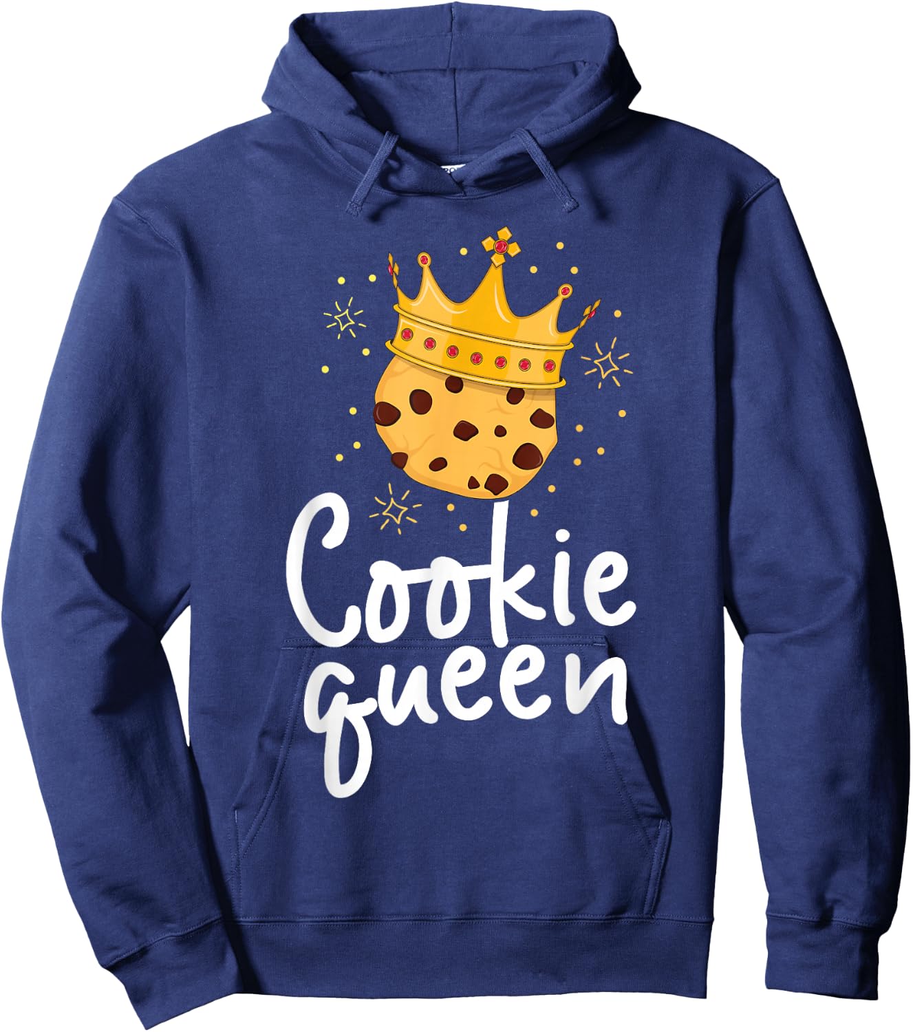 Cookie Queen Cute Chocolate Chip Foodie Gift Girls Women Hoodie - Hoodie | Navy