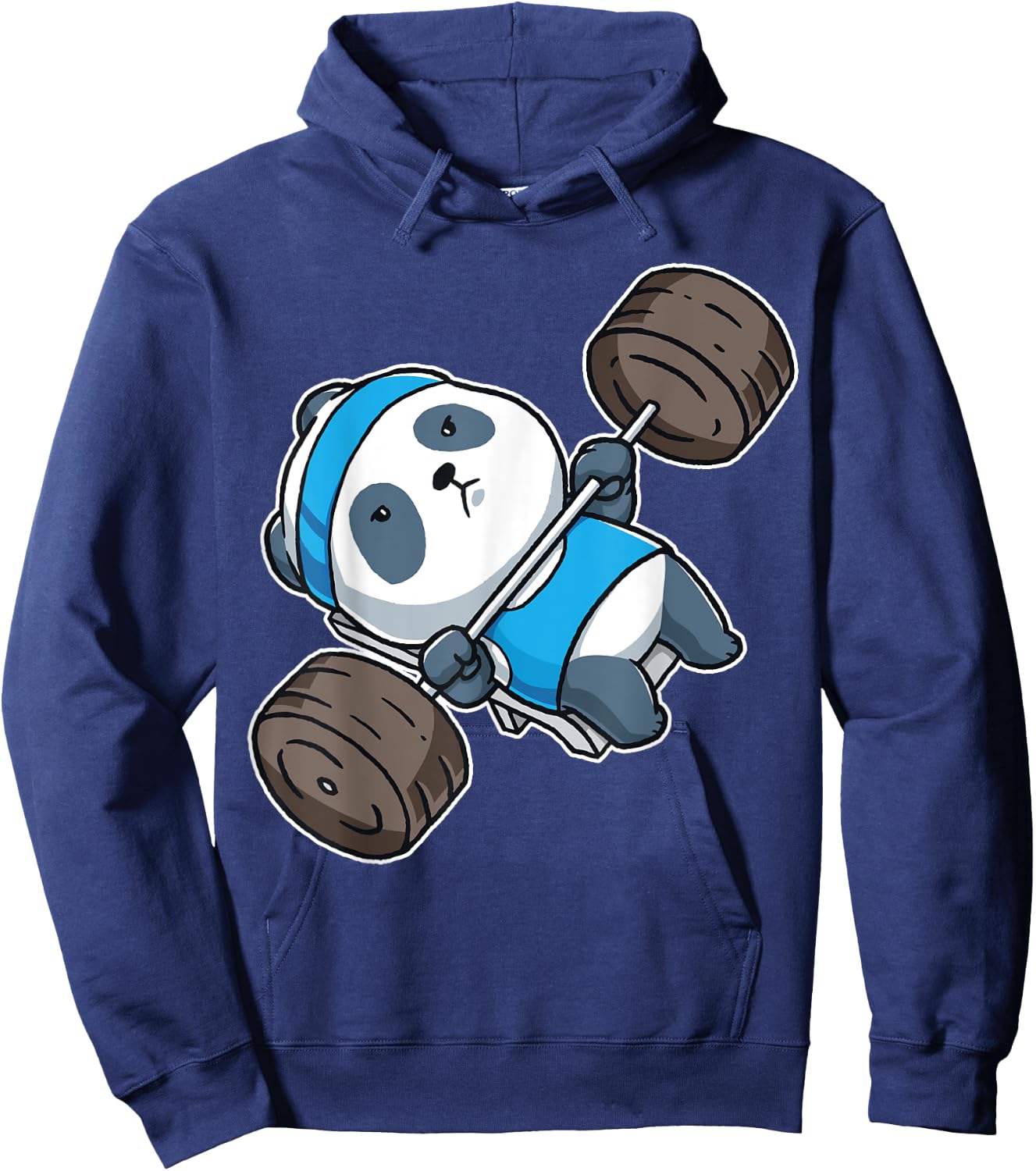 Panda Bear Gym Workout Training Bench Press Weight Lifting Hoodie - Hoodie | Navy