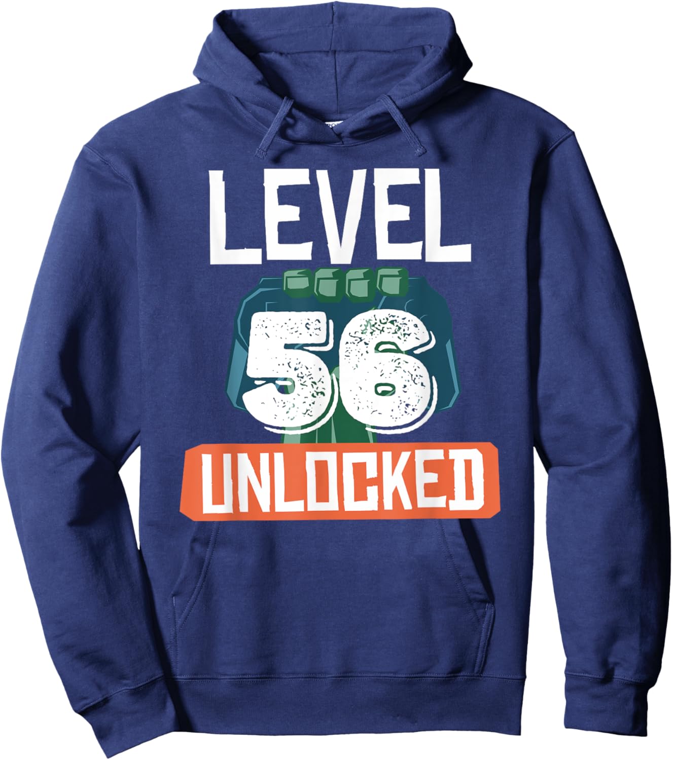 Level 56 Unlocked Funny Video Gamer 56th Birthday Hoodie - Hoodie | Navy