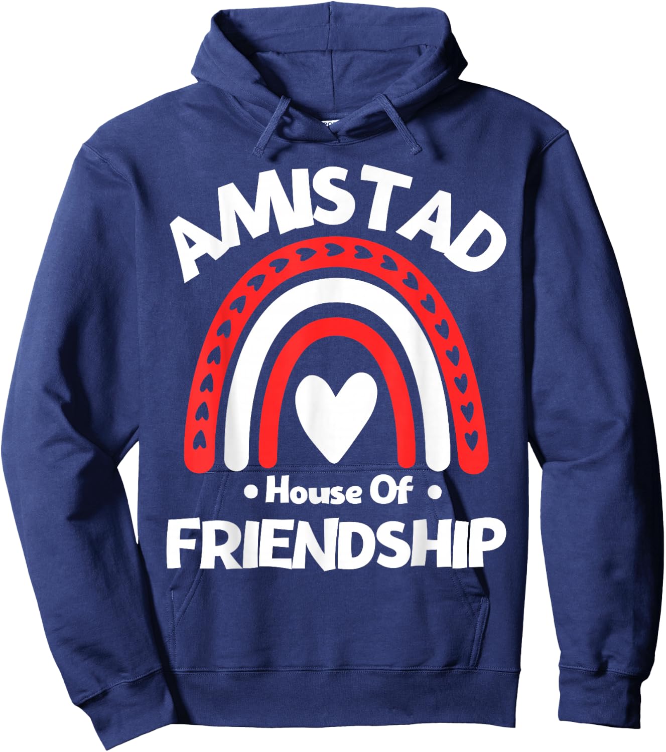Amistad House of Friendship Vintage Rainbow Spirit Hoodie - Hoodie | Navy