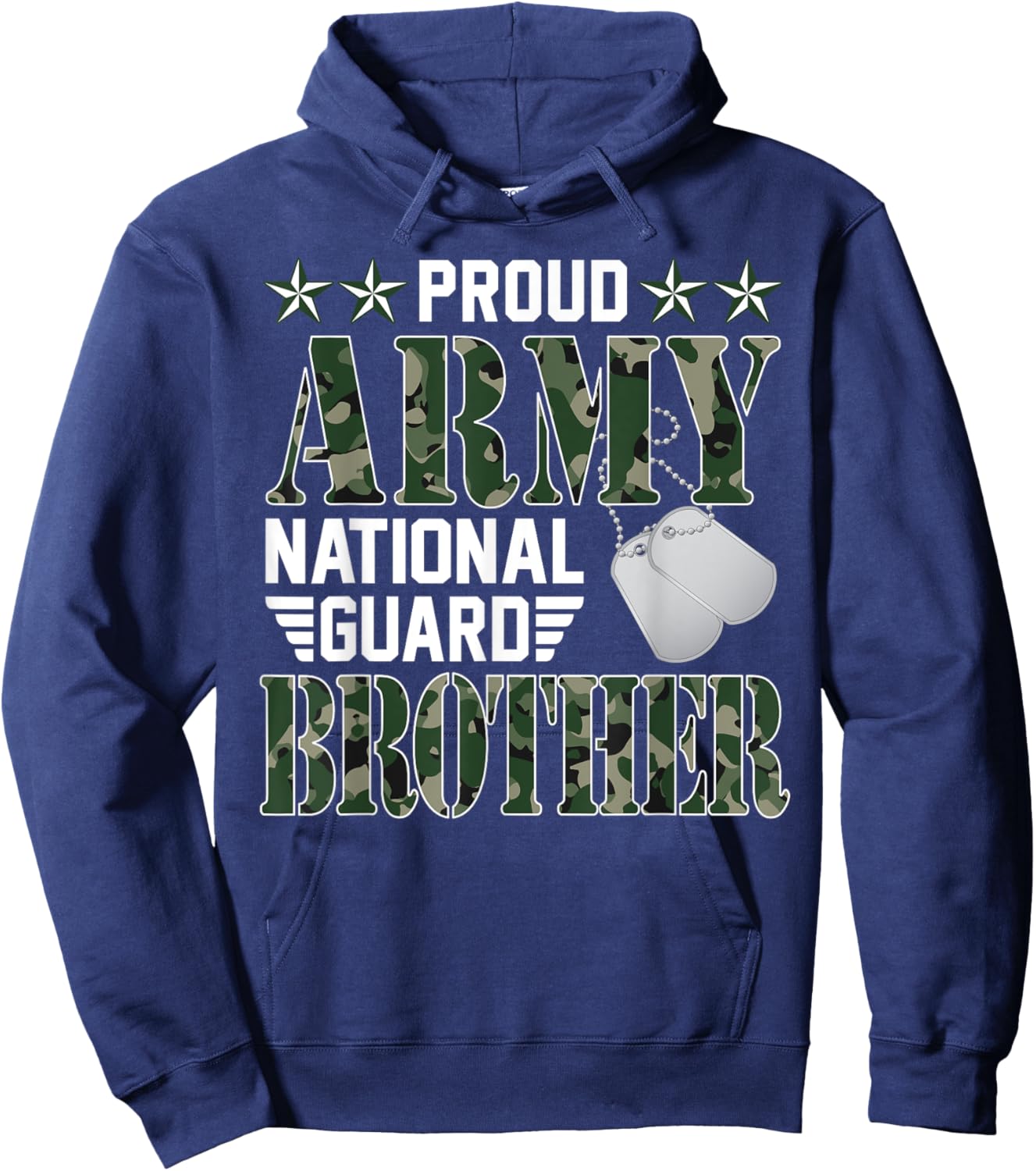 Proud Army National Guard Brother Military Family Veteran Hoodie - Hoodie | Navy