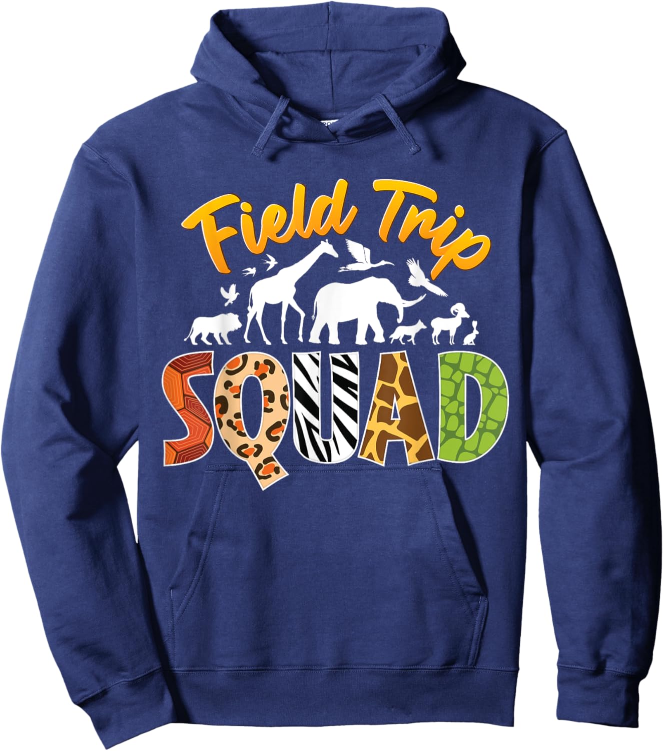 Zoo Field Trip Squad Matching Teacher Students Boys Girls Hoodie - Hoodie | Navy