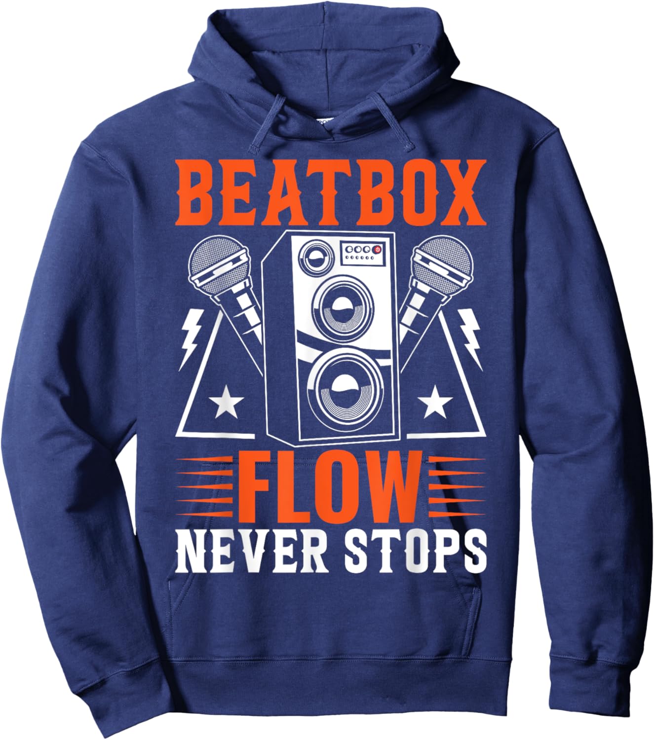 Beatbox Flow Never Stops Beatbox Beatboxing Hoodie - Hoodie | Navy