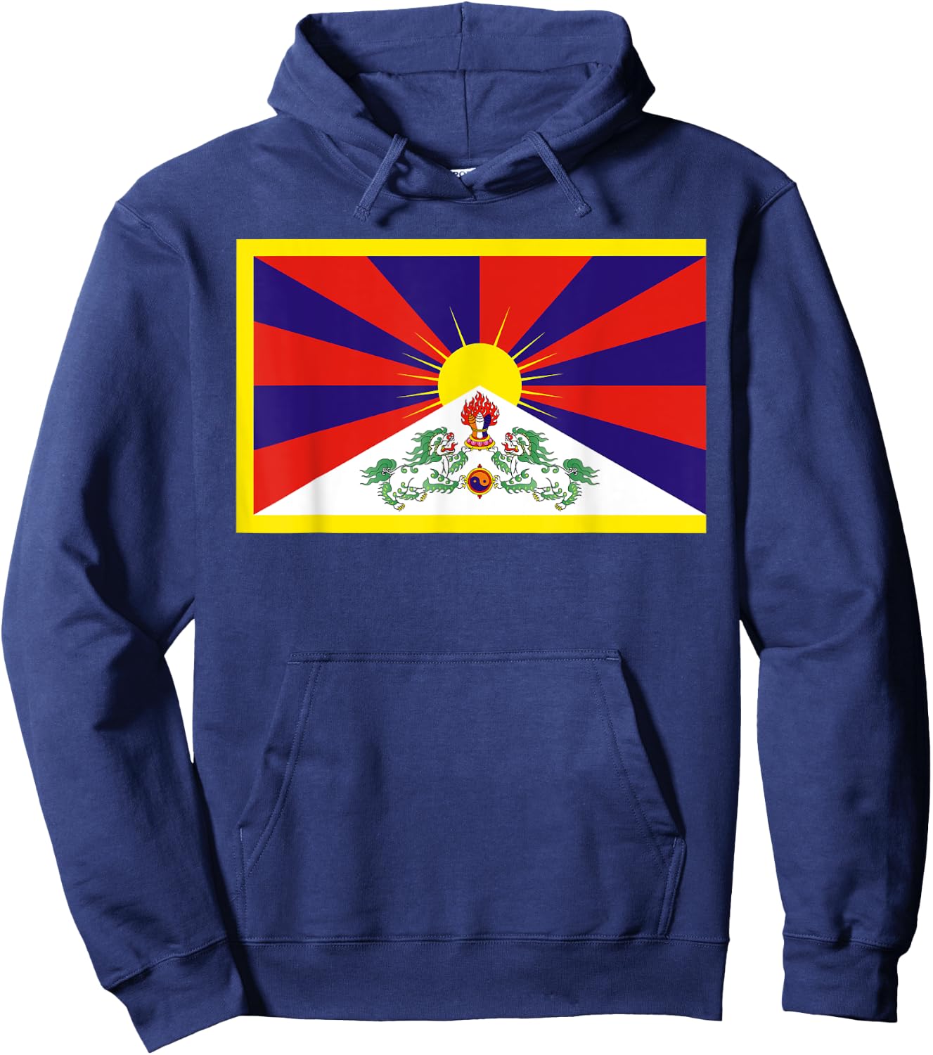 Tibet Flag Tibetan Free Tibet Himalaya Buddhism Hoodie - Hoodie | Navy