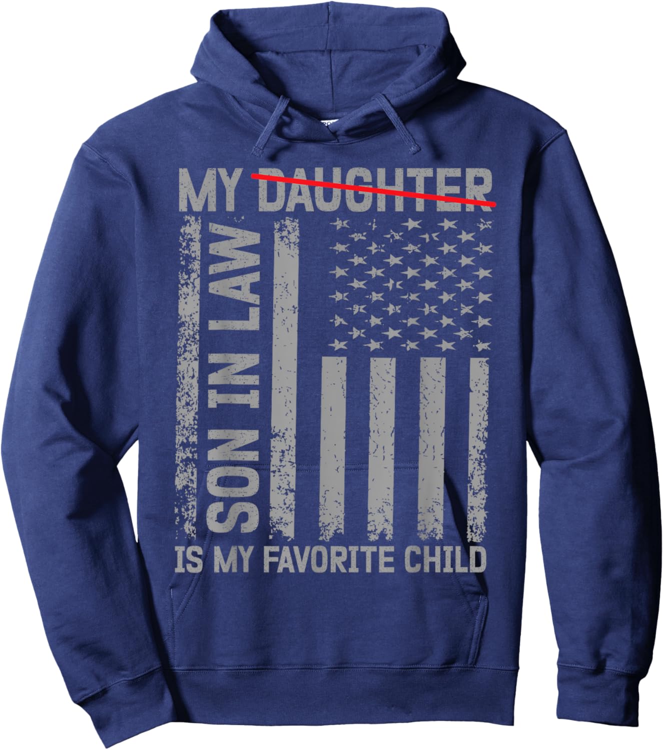 My Daughter In Law Is My Favorite Child Retro Vintage Hoodie - Hoodie | Navy