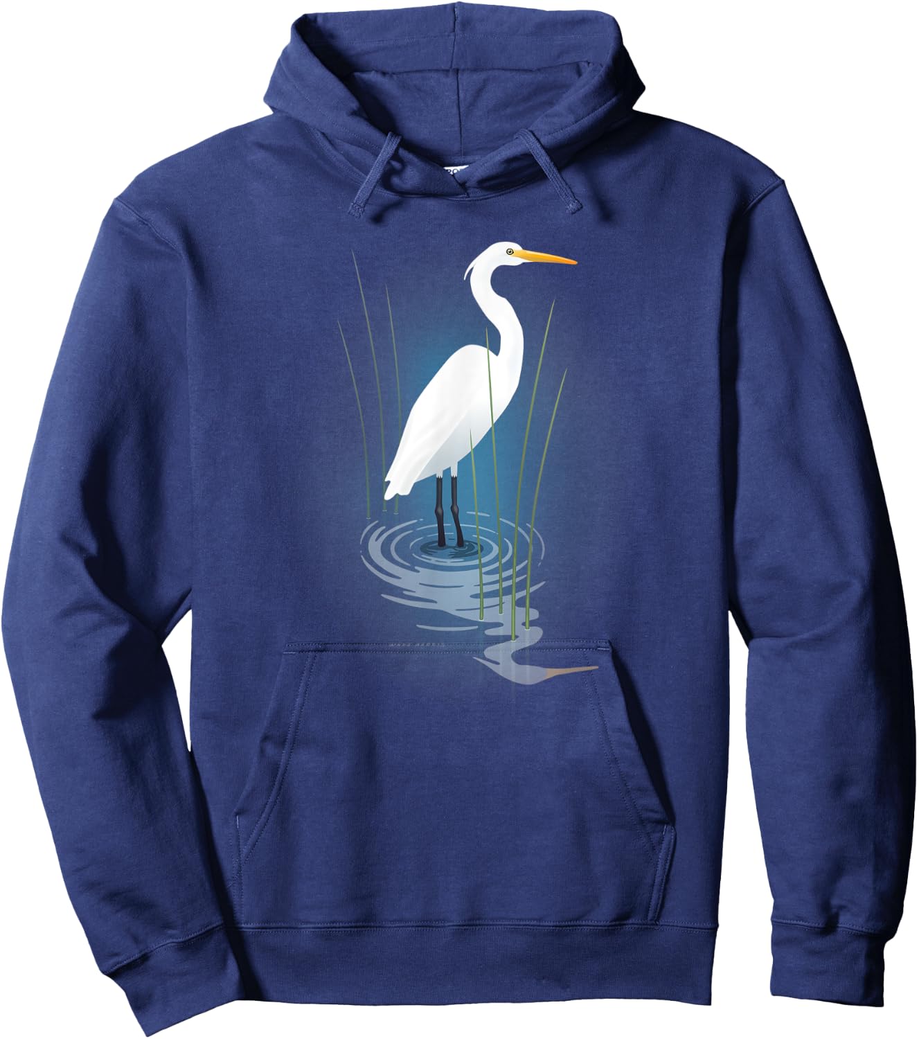 Snowy Egret Hoodie - Hoodie | Navy
