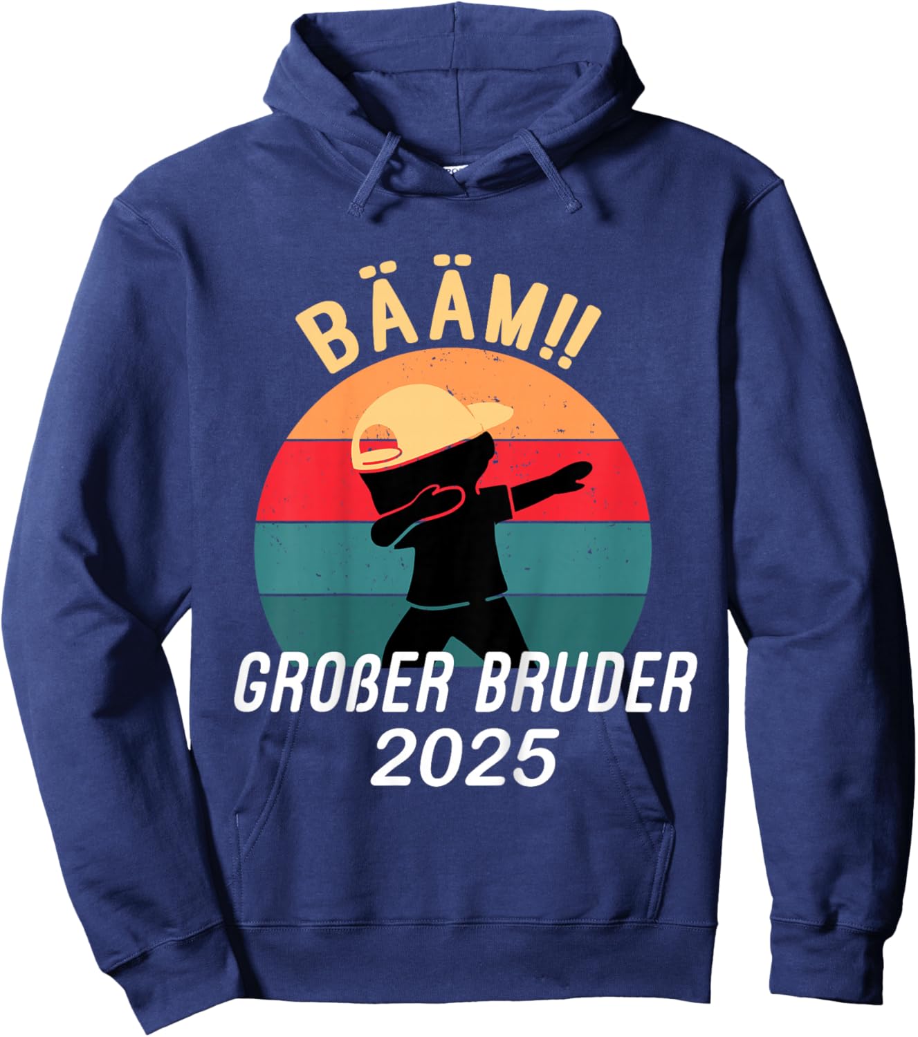 Bääm! Großer Bruder 2025 Geschenk Ankündigung Dab Geburt Hoodie - Hoodie | Navy