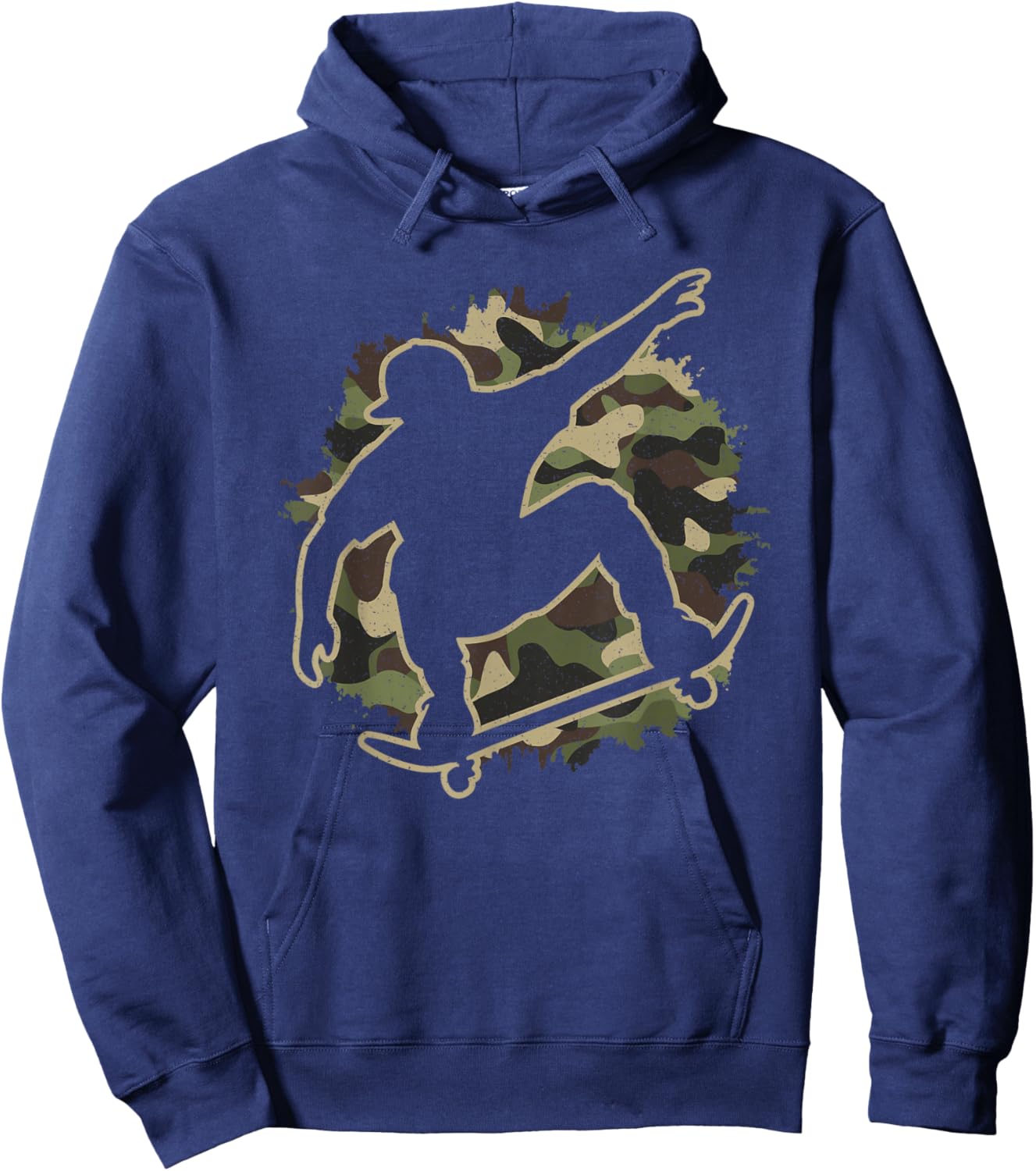 Skater Camouflage Skateboard Camo Skating Lover Men Boys Hoodie - Hoodie | Navy