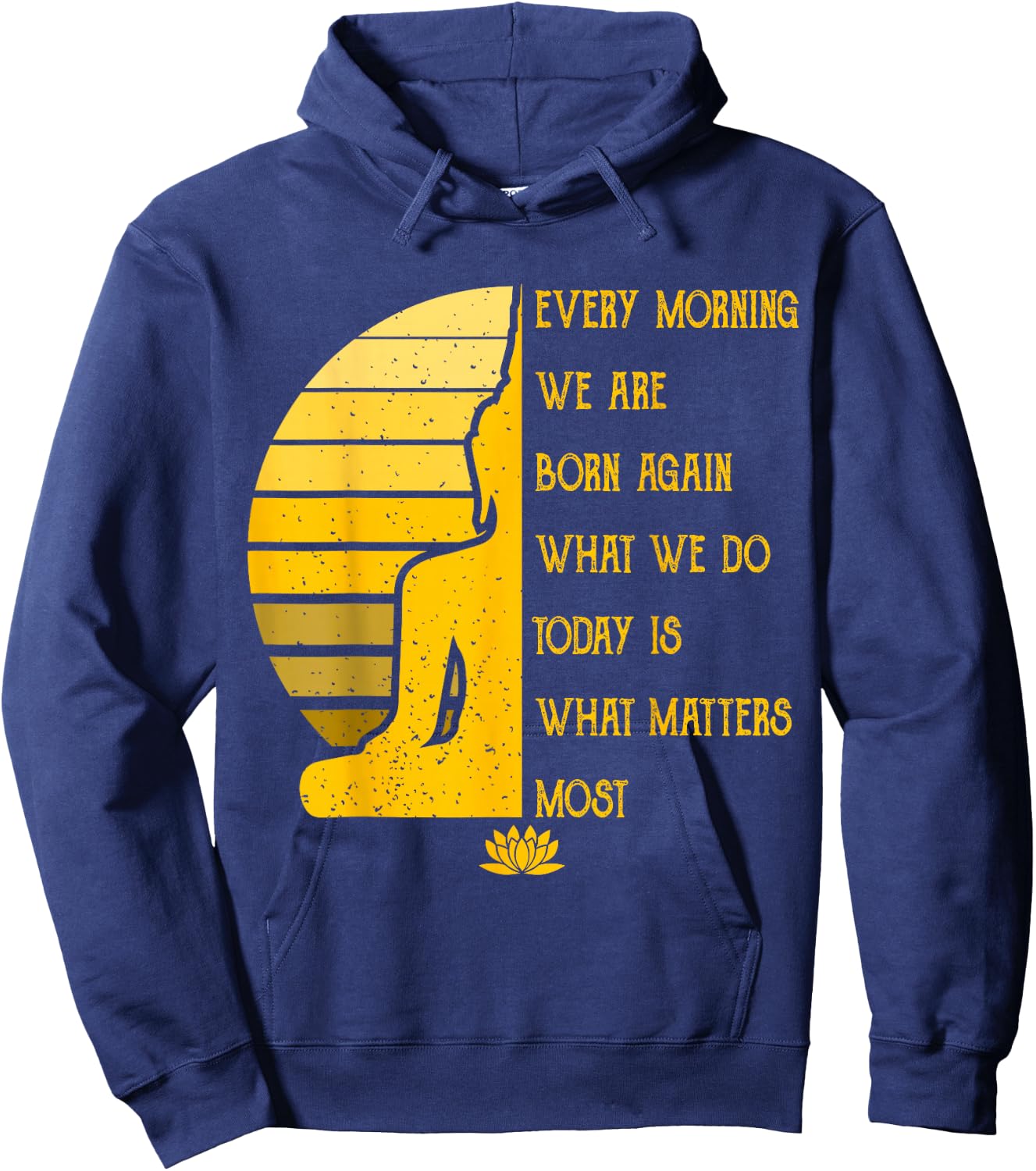 Yoga Meditation Buddha Gift Yoga Teacher Hoodie - Hoodie | Navy