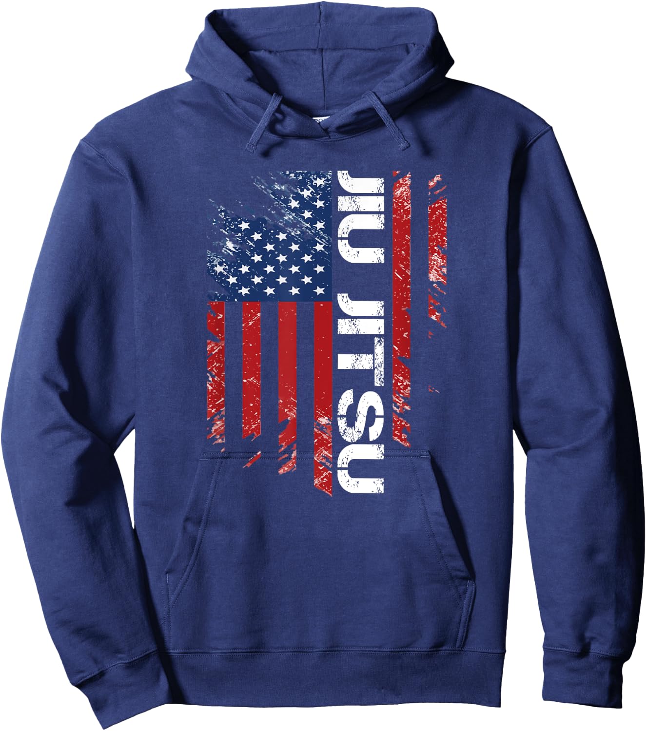 Vintage American USA Flag Brazilian jiu jitsu belts Shirt Women Kids Men Hoodie - Hoodie | Navy