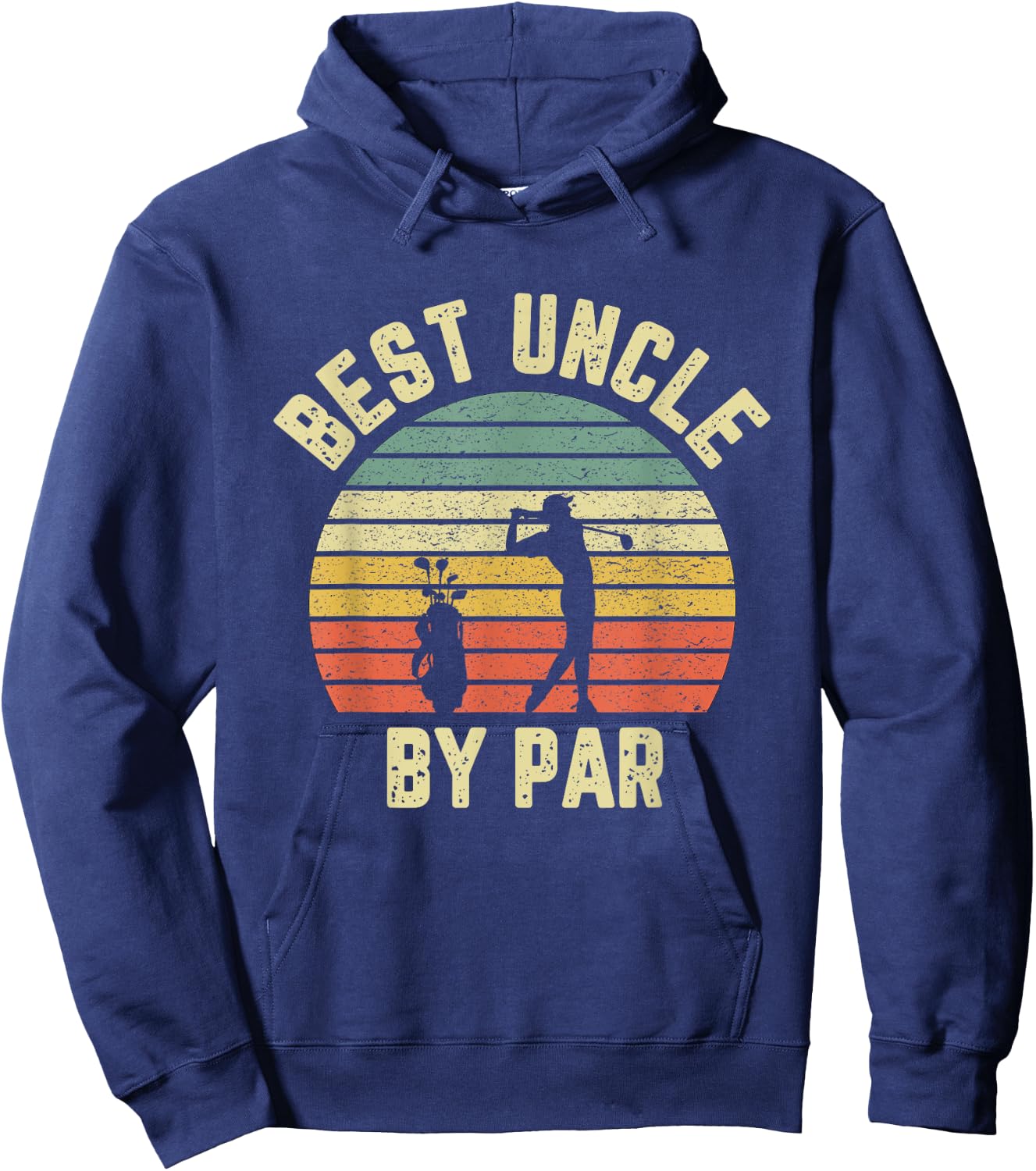 Vintage Best Uncle By Par Shirt Golfing Gift Uncle Hoodie - Hoodie | Navy
