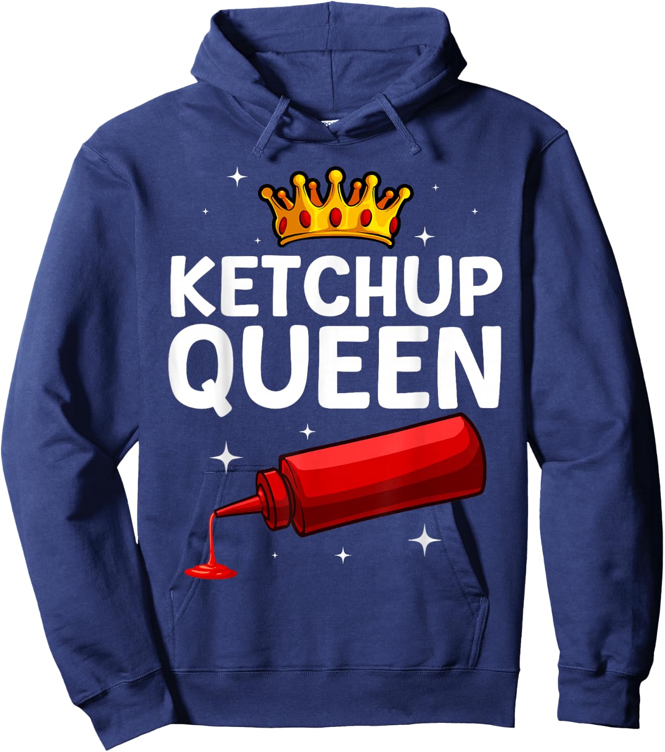 Cool Ketchup Queen Art Girls Tomato Ketchup Lover Hoodie - Hoodie | Navy
