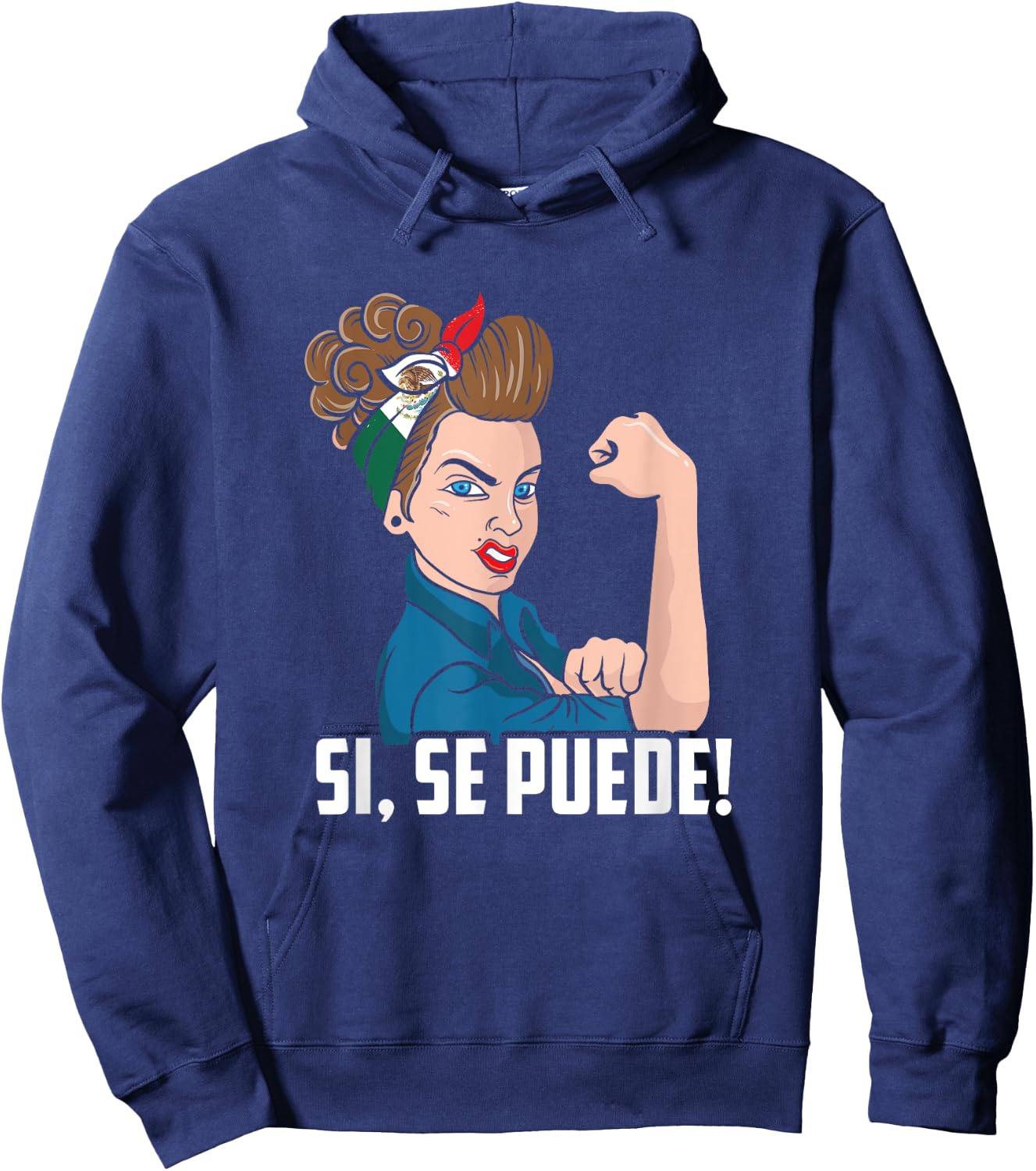 Si, Se Puede Mexican Flag Cinco De Mayo Festival 5th Of May Hoodie - Hoodie | Navy