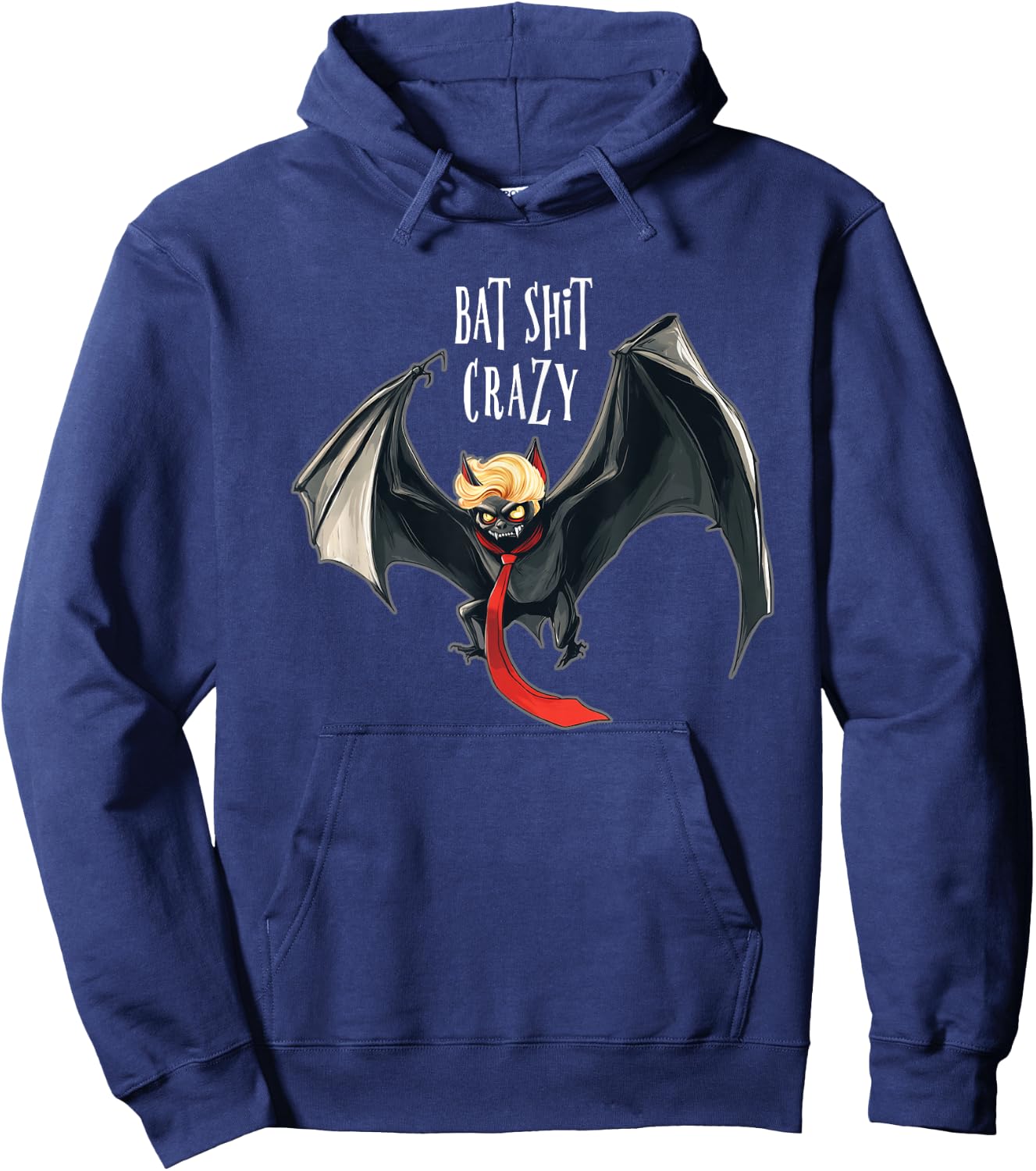 Funny Anti-Trump Halloween Bat Crazy Hoodie - Hoodie | Navy