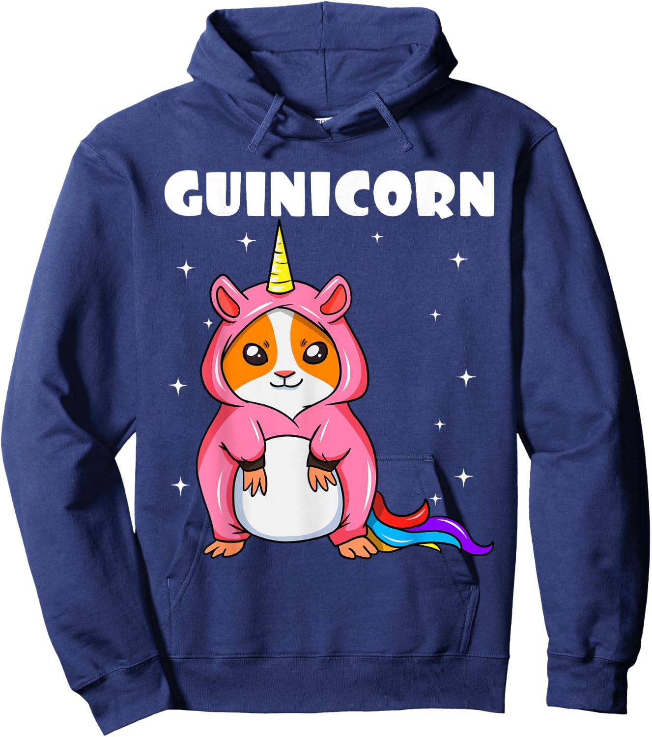 Guinicorn Guinea Pig White Unicorn Mystical Horse Rodent Hoodie - Hoodie | Navy
