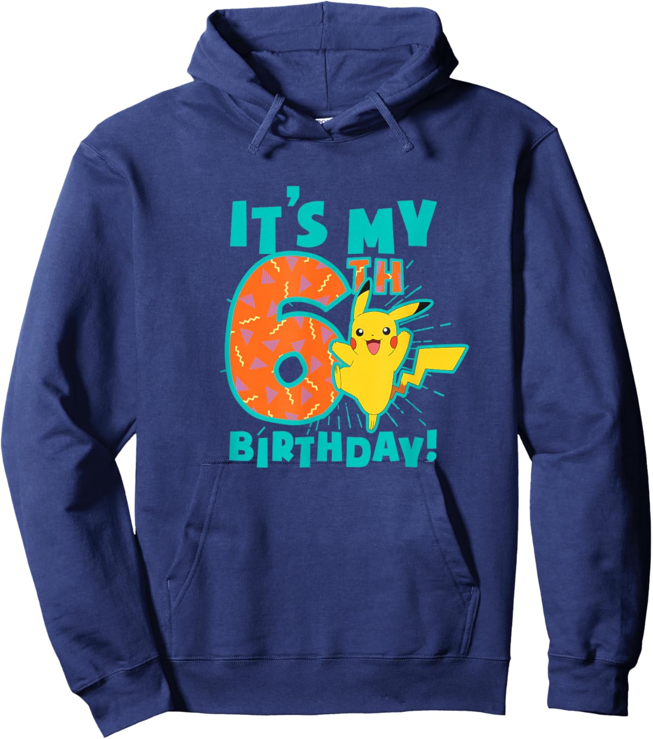 Pokémon Pikachu My Awesome 6th Birthday Cute Celebration Hoodie - Hoodie | Navy