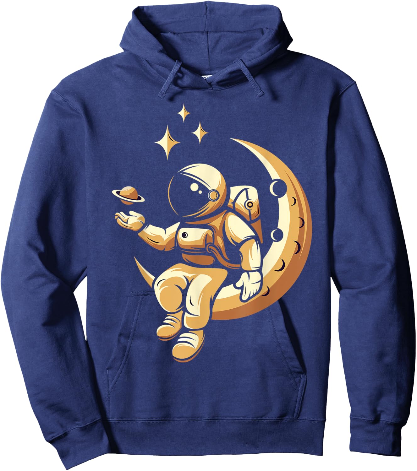 Moon Outer Space Planets Astronaut Hoodie - Hoodie | Navy