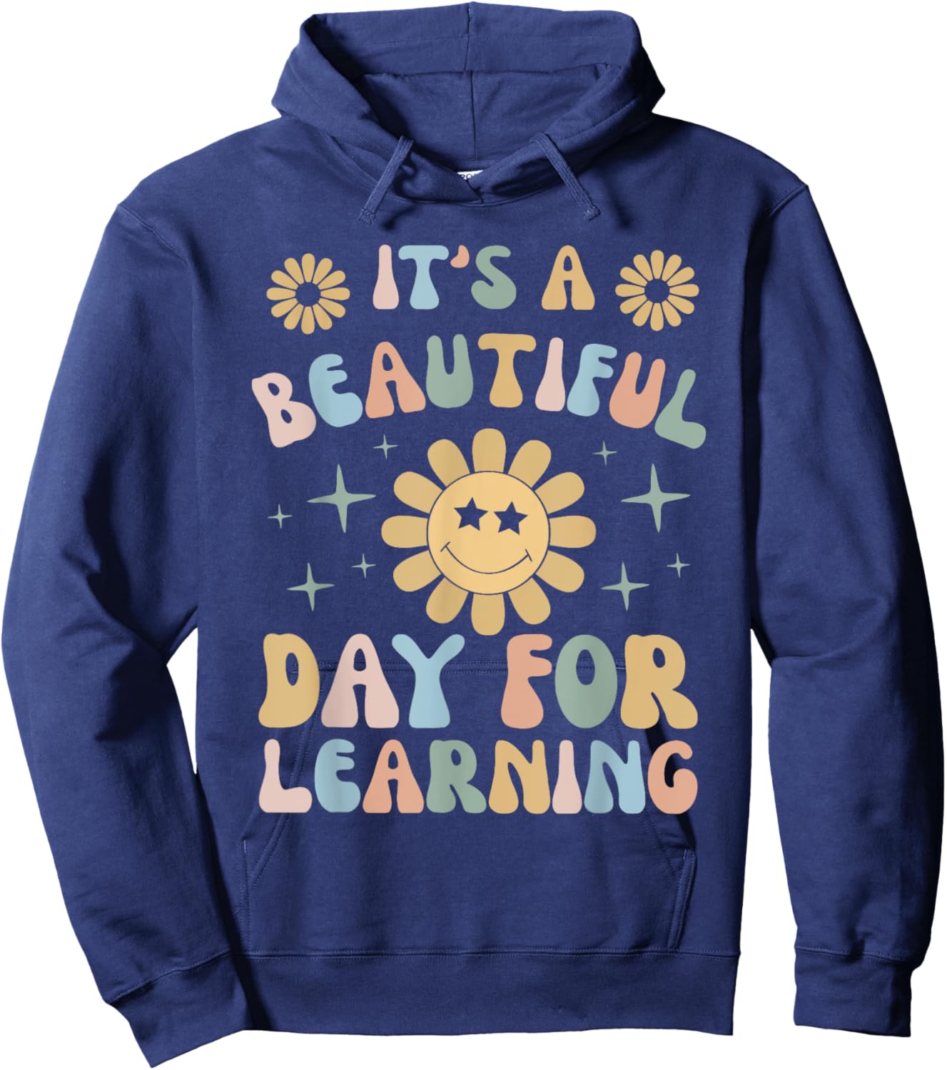 It's Beautiful Day For Learning Retro Teacher Students Women Hoodie - Hoodie | Navy