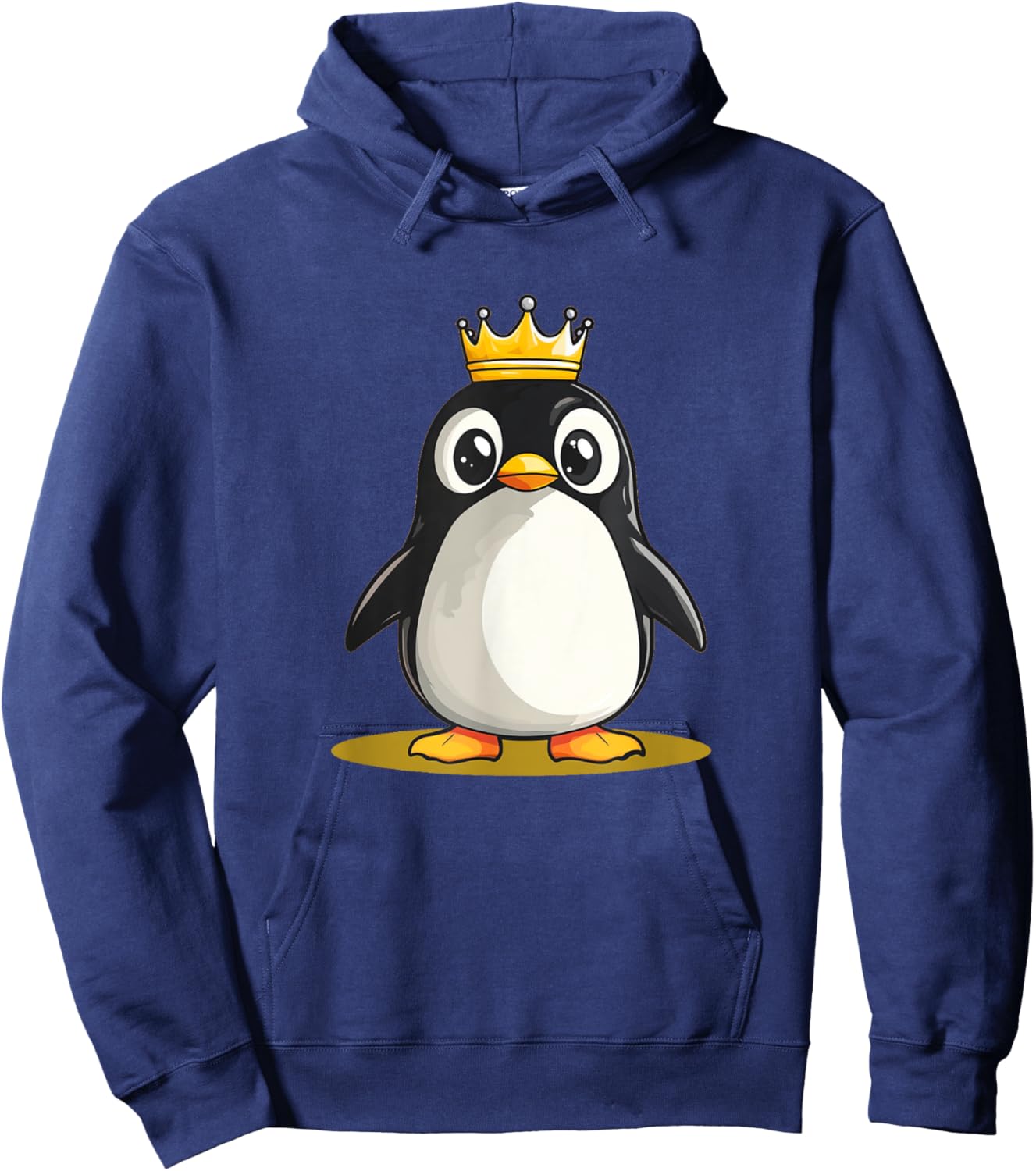 Funny Penguin with Crown for Castle and Kingdom Lovers Hoodie - Hoodie | Navy