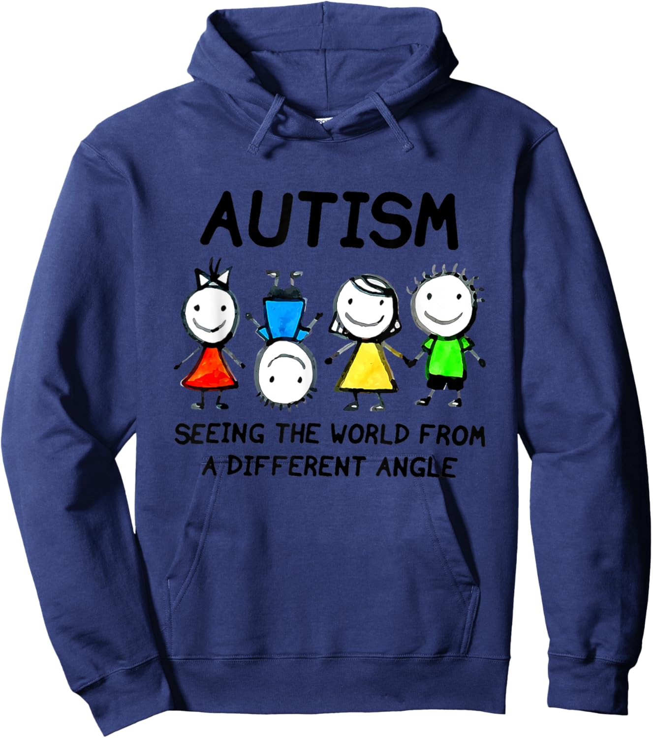 Autism Seeing The World From A Different Angle Autism Hoodie - Hoodie | Navy