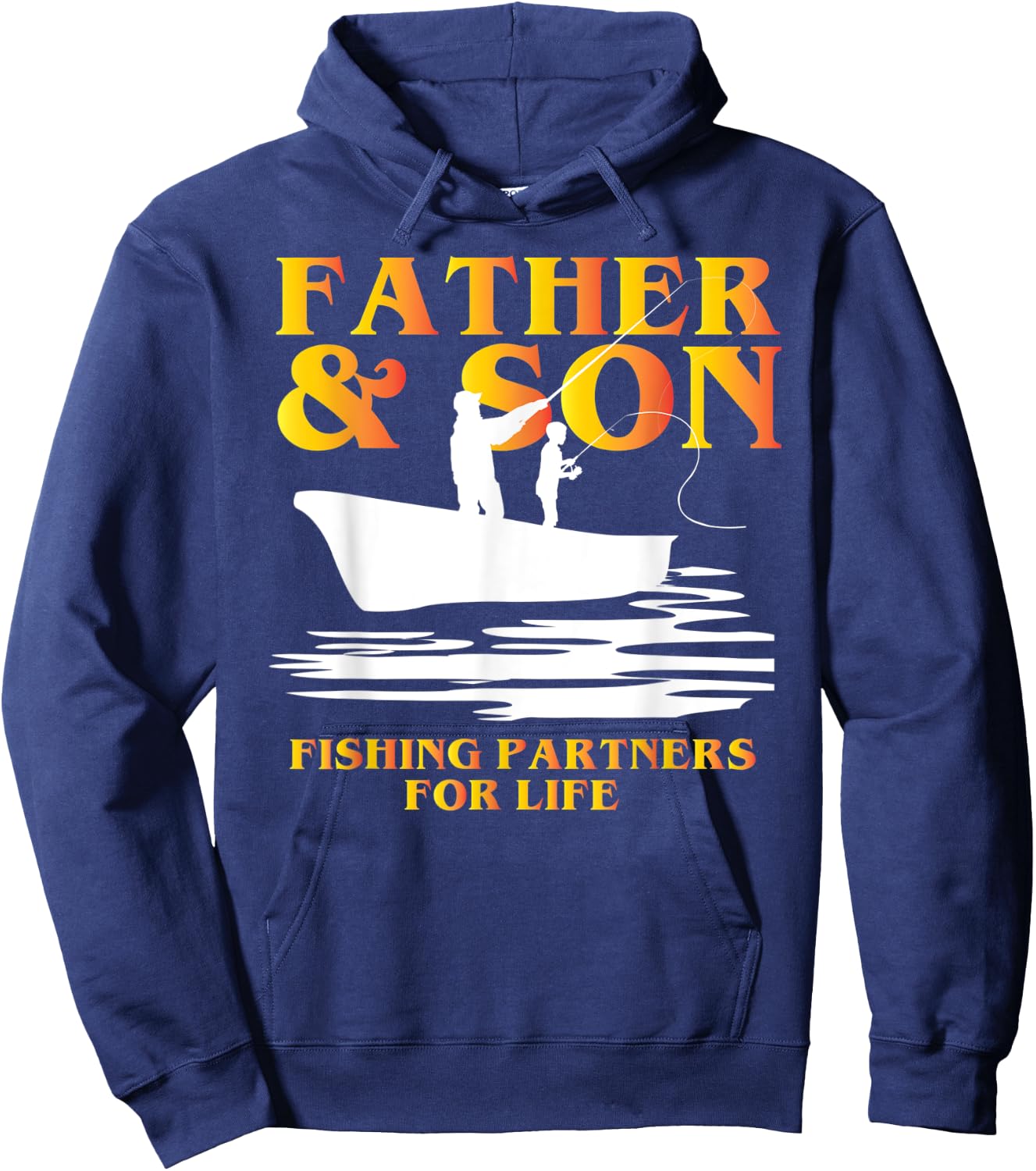 Father and Son Matching Shirts Fishing Partners for Life Hoodie - Hoodie | Navy