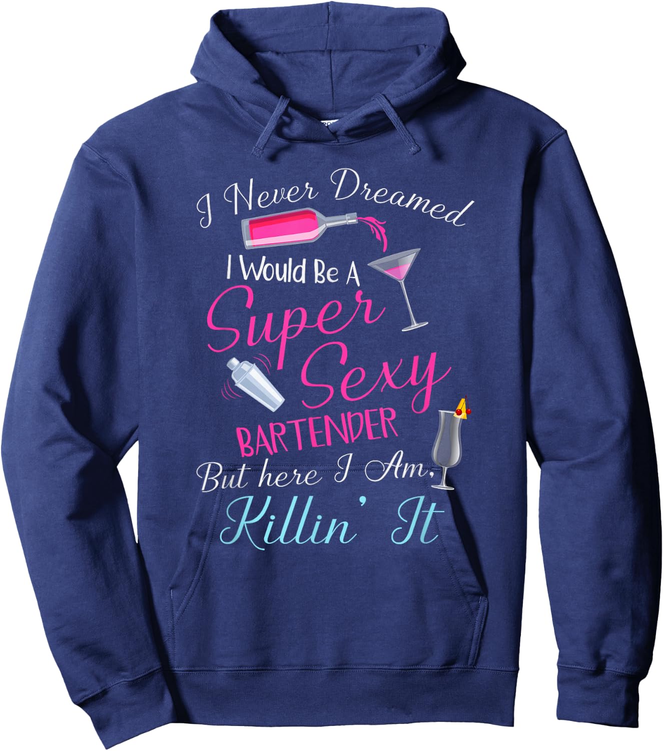 Super Sexy Bartender mixologist Funny Gift Hoodie - Hoodie | Navy