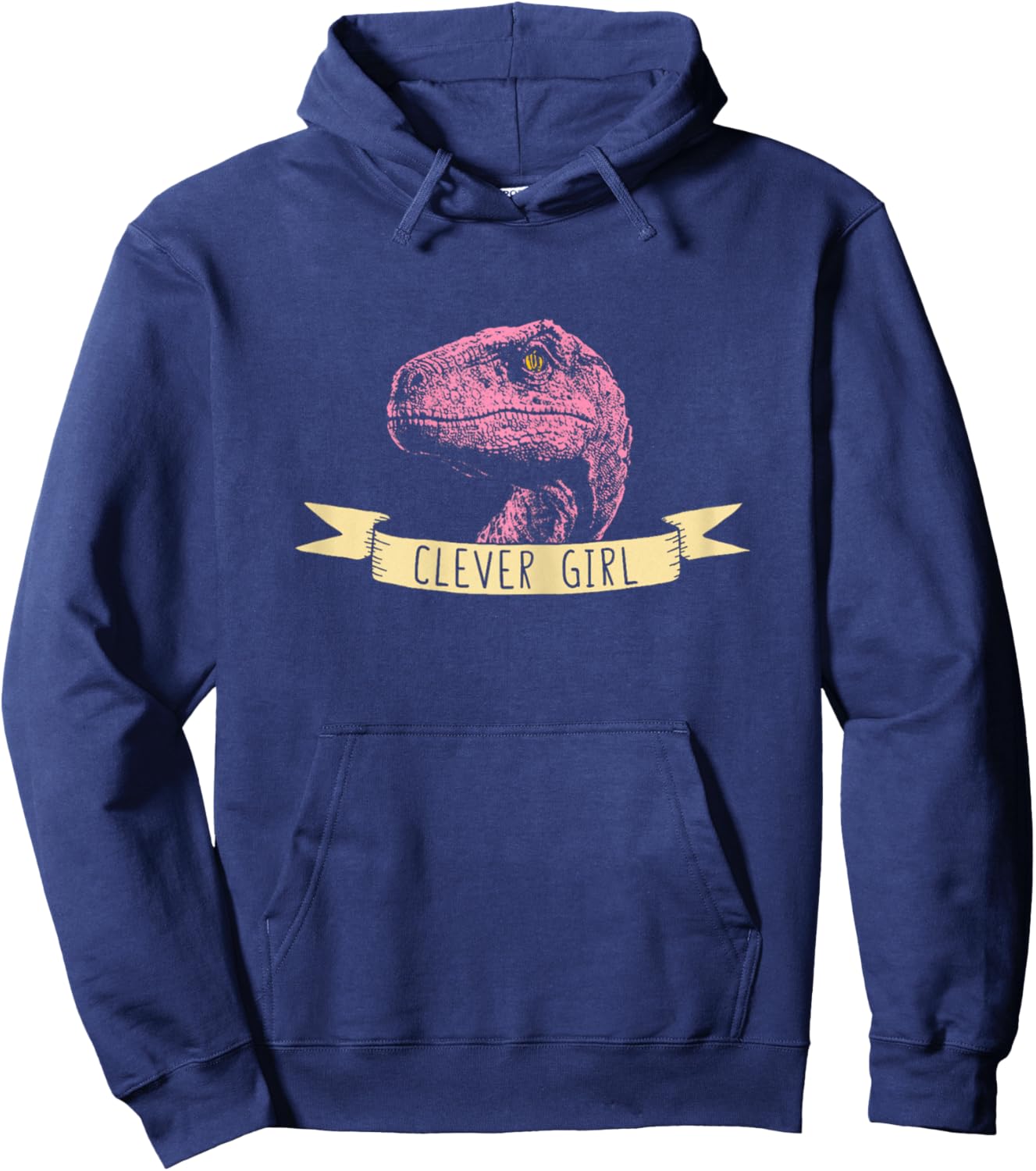 Clever Girl Pink Raptor for Adolescent Girls Dino Hoodie - Hoodie | Navy