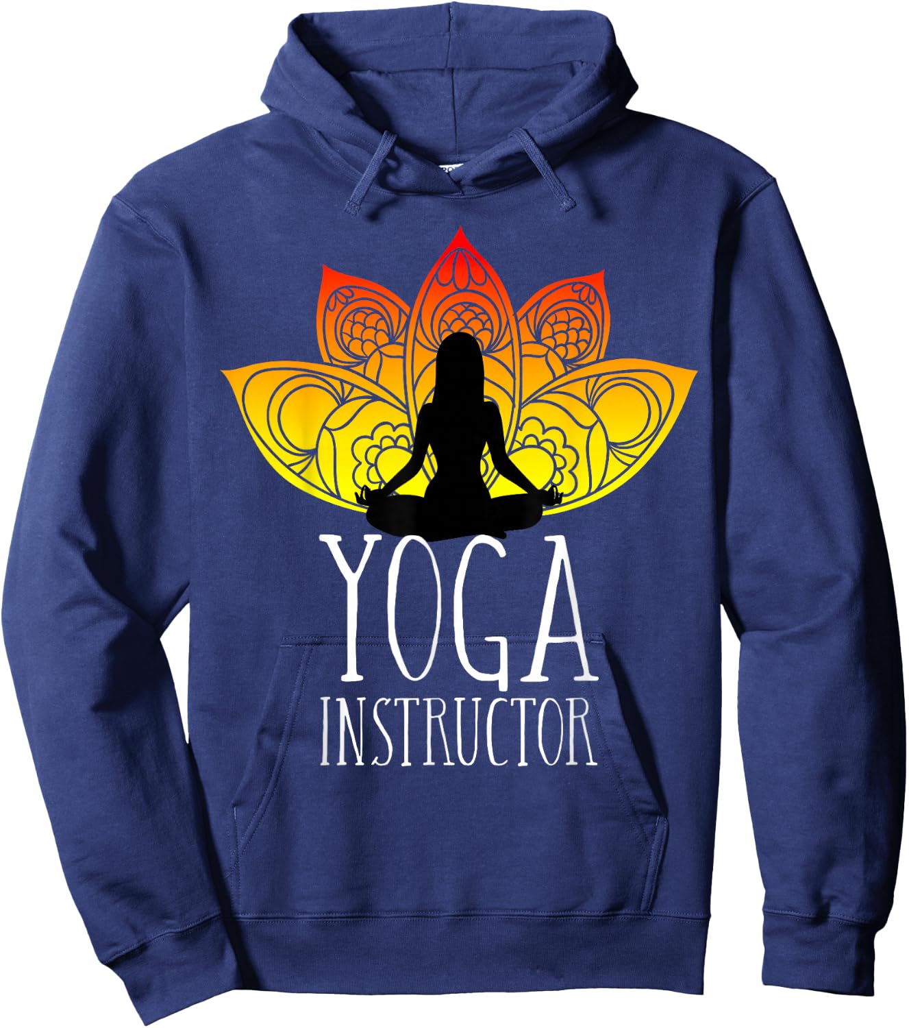 Yoga Instructor Trainer Teacher Namaste Zen Mindfulness Yoga Hoodie - Hoodie | Navy