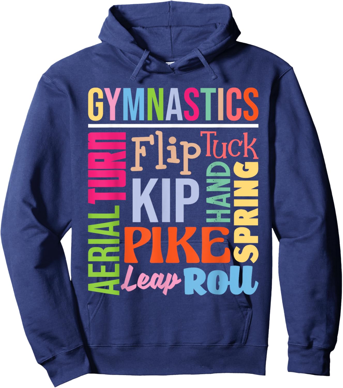 Gymnastics - Handspring Leap Tuck Gymnast Athlete Acrobatics Hoodie - Hoodie | Navy