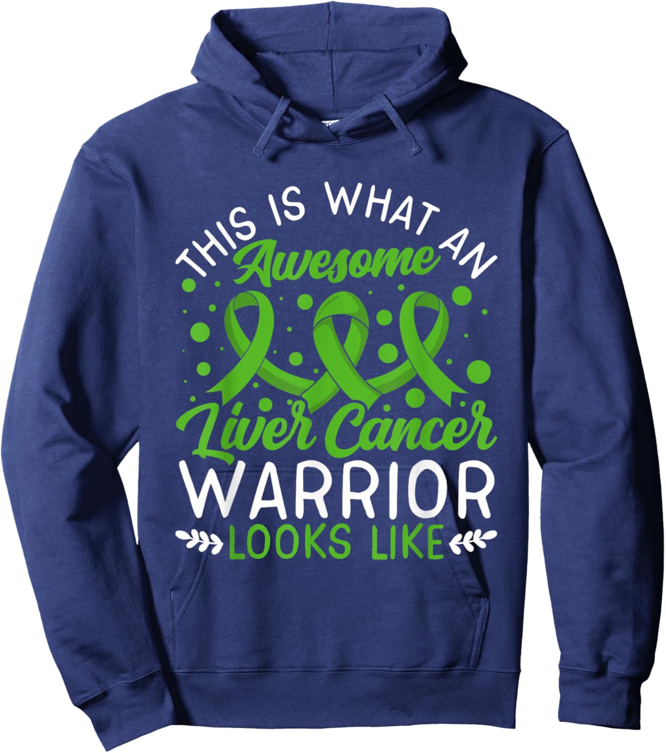 Awesome Liver Cancer Warrior Liver Cancer Awareness Hoodie - Hoodie | Navy