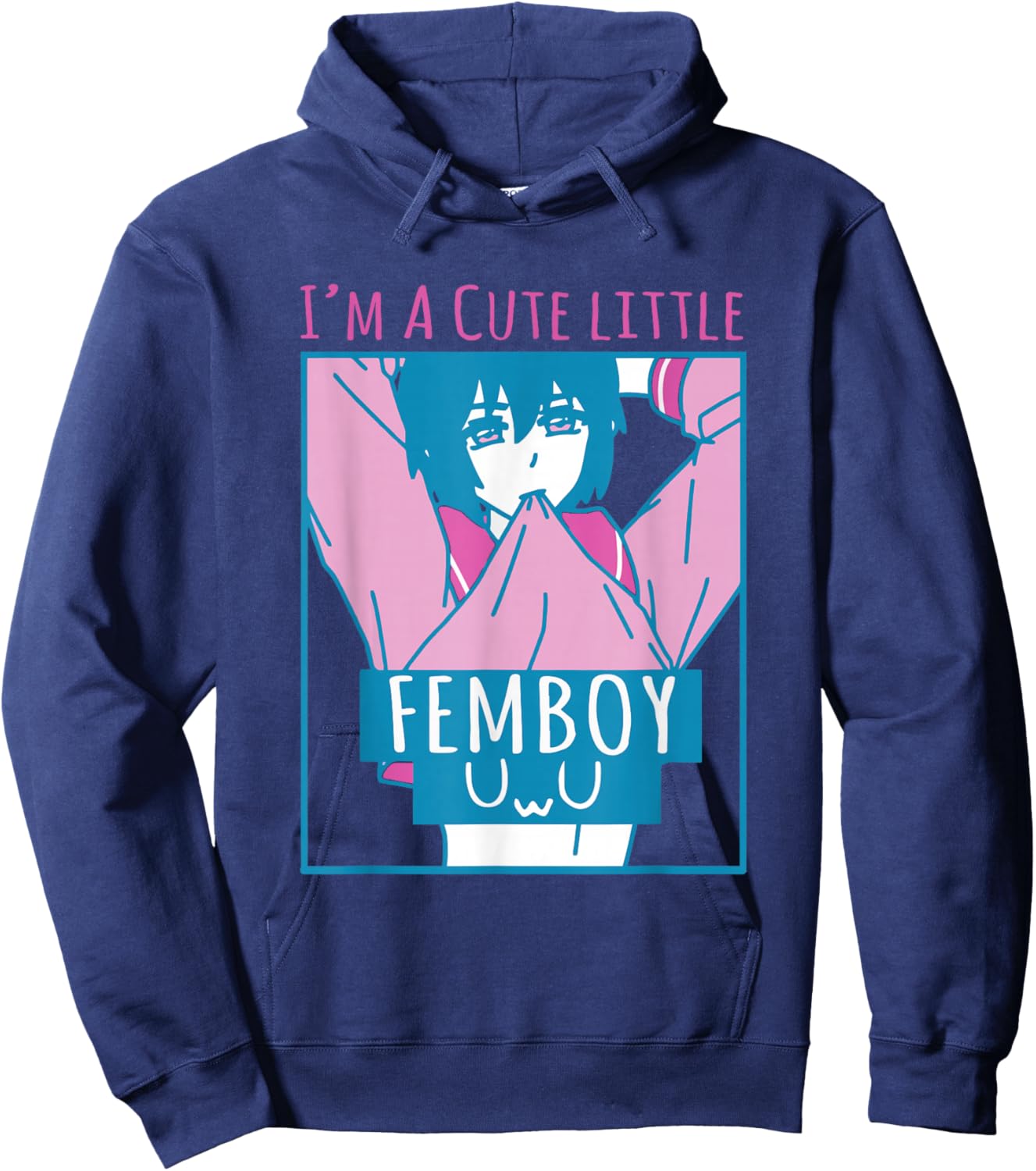 Cute Little Femboy Aesthetic Sissy Cute Femboy Anime Hoodie - Hoodie | Navy