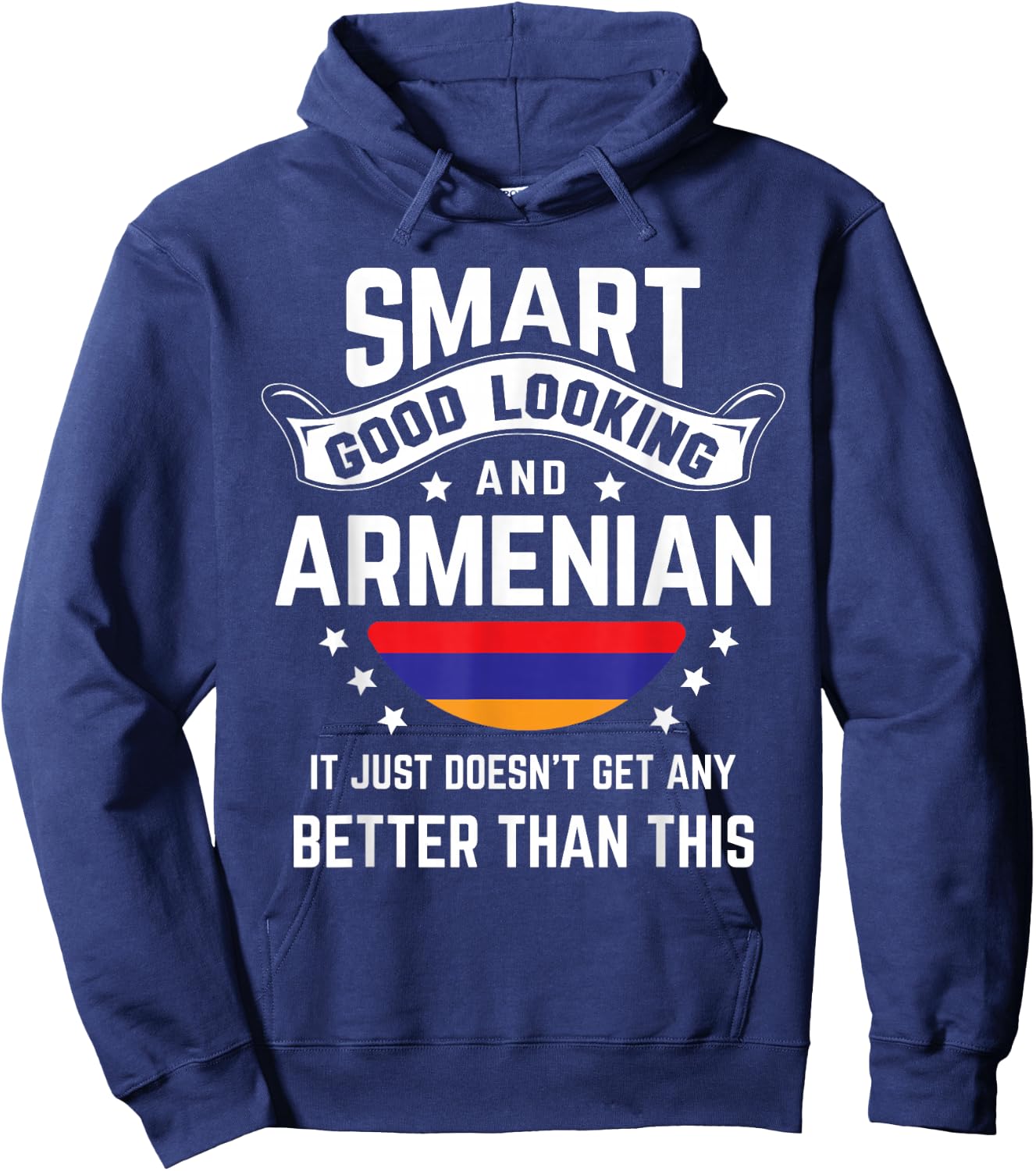 Armenian Flag Native Pride Funny Armenia Armenian Roots Hoodie - Hoodie | Navy