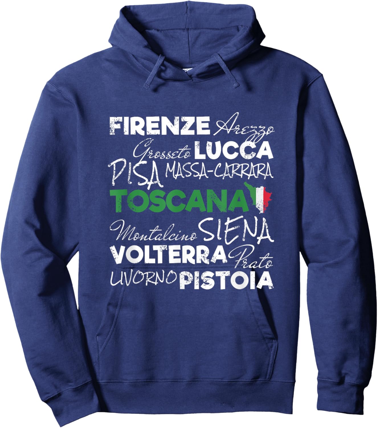 Tuscany retro lettering Italy vintage holiday souvenir Hoodie - Hoodie | Navy