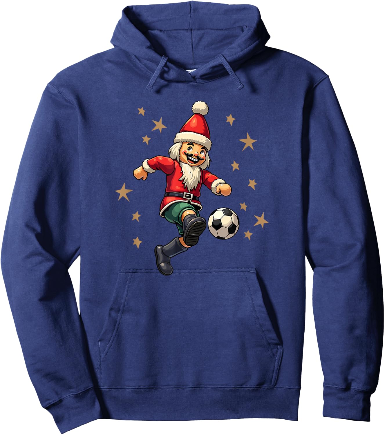Nutcracker Playing Soccer Christmas Xmas Kids Hoodie - Hoodie | Navy