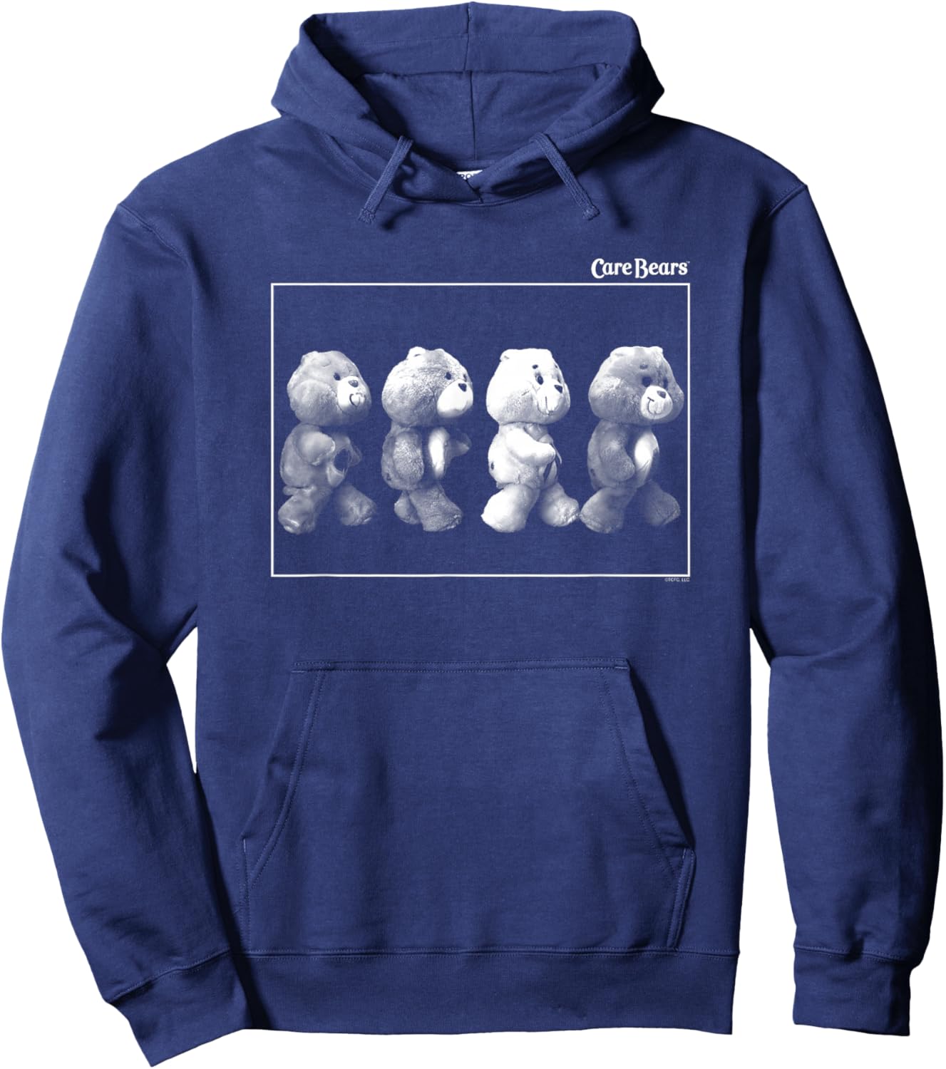 Care Bears Four Bears Walking Stuffed Animals Retro Cartoon Hoodie - Hoodie | Navy