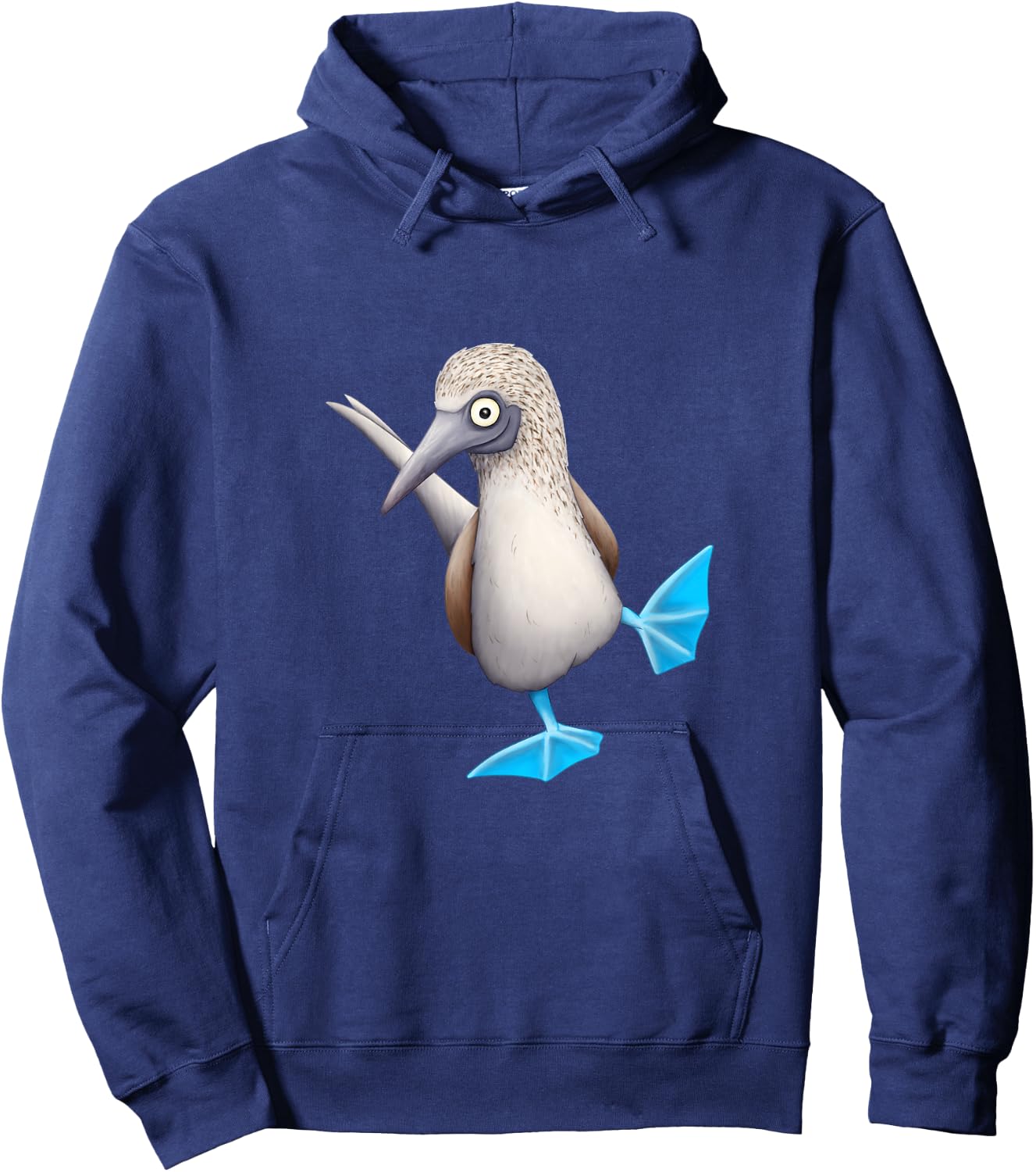 Skizzenmonster Quirky Seabird Gifts Blue Foot Booby Drawing Funky Dancing Tropical Bird Hoodie - Hoodie | Navy