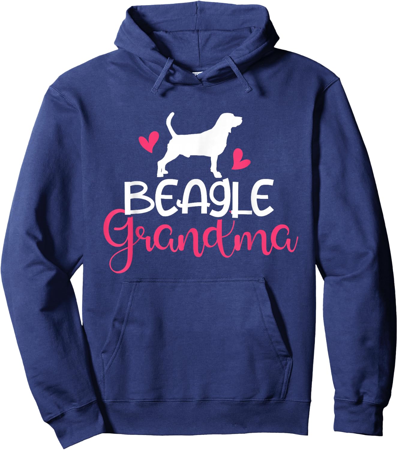 Beagle Grandma Funny Beagle Lover Gift Outfit Hoodie - Hoodie | Navy