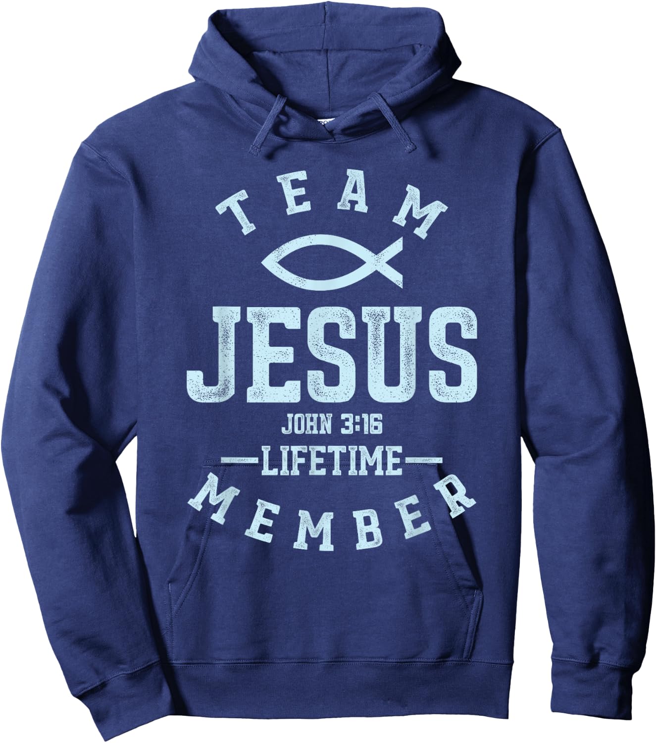 Christian Gift Shirt Team Jesus Religious God Hoodie - Hoodie | Navy