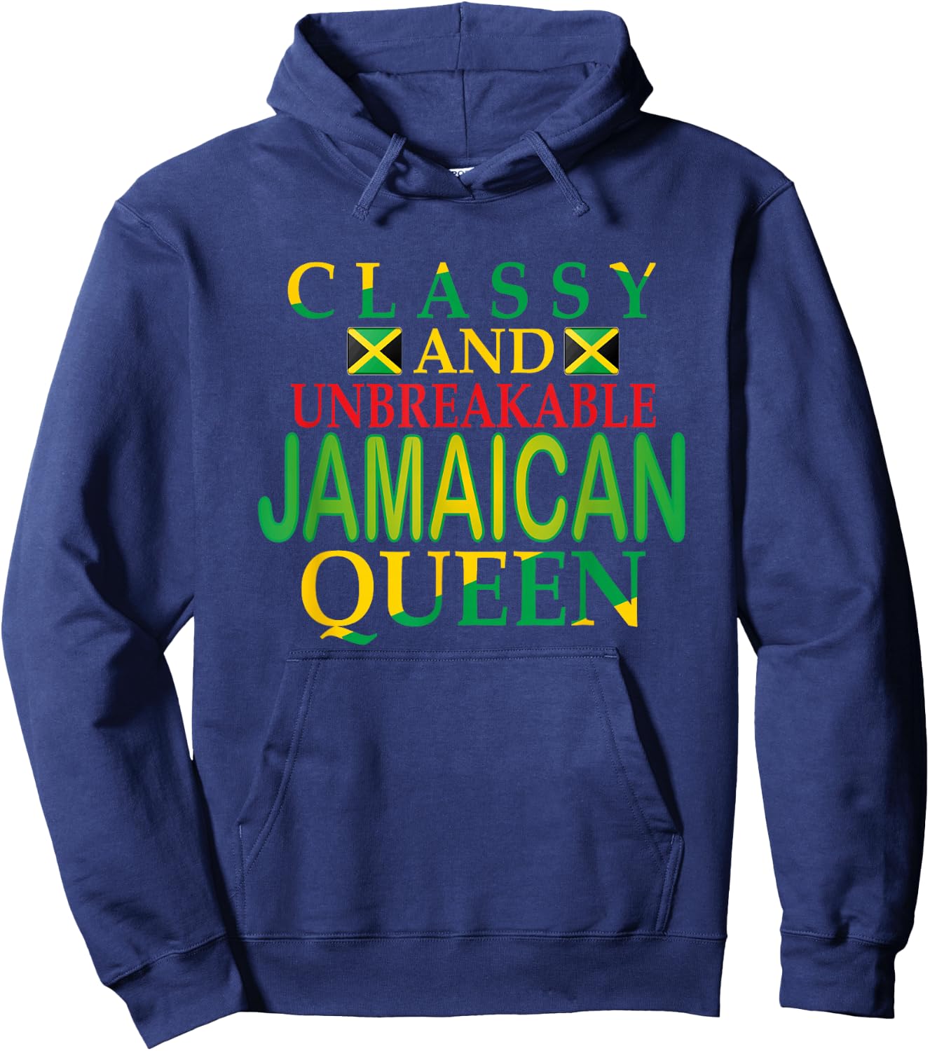 Unbreakable Jamaican Queen Jamaican-Jamaican Women Outfits Hoodie - Hoodie | Navy