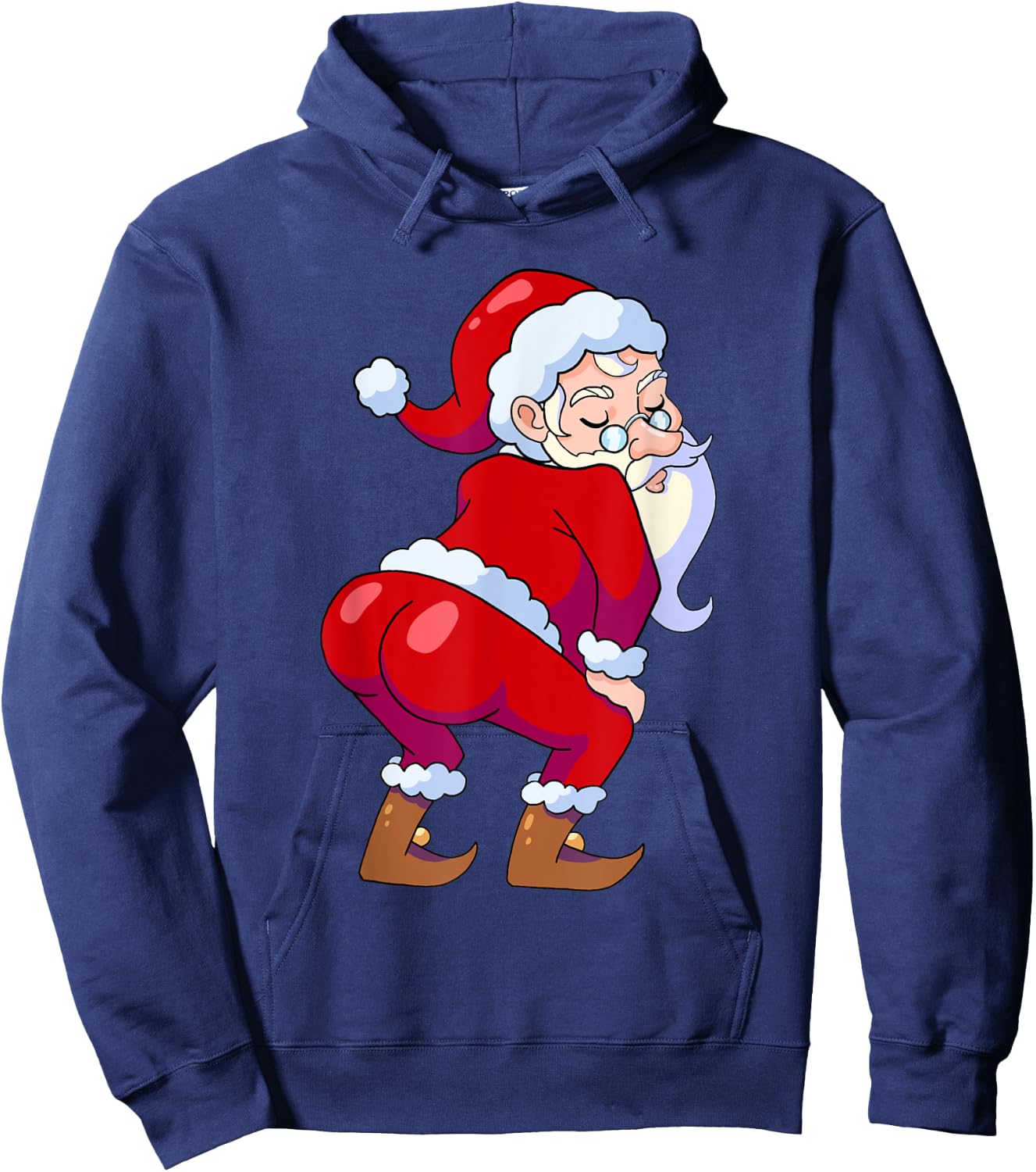 Santa Claus Shaking Booty Twerking Christmas Men Women Hoodie - Hoodie | Navy