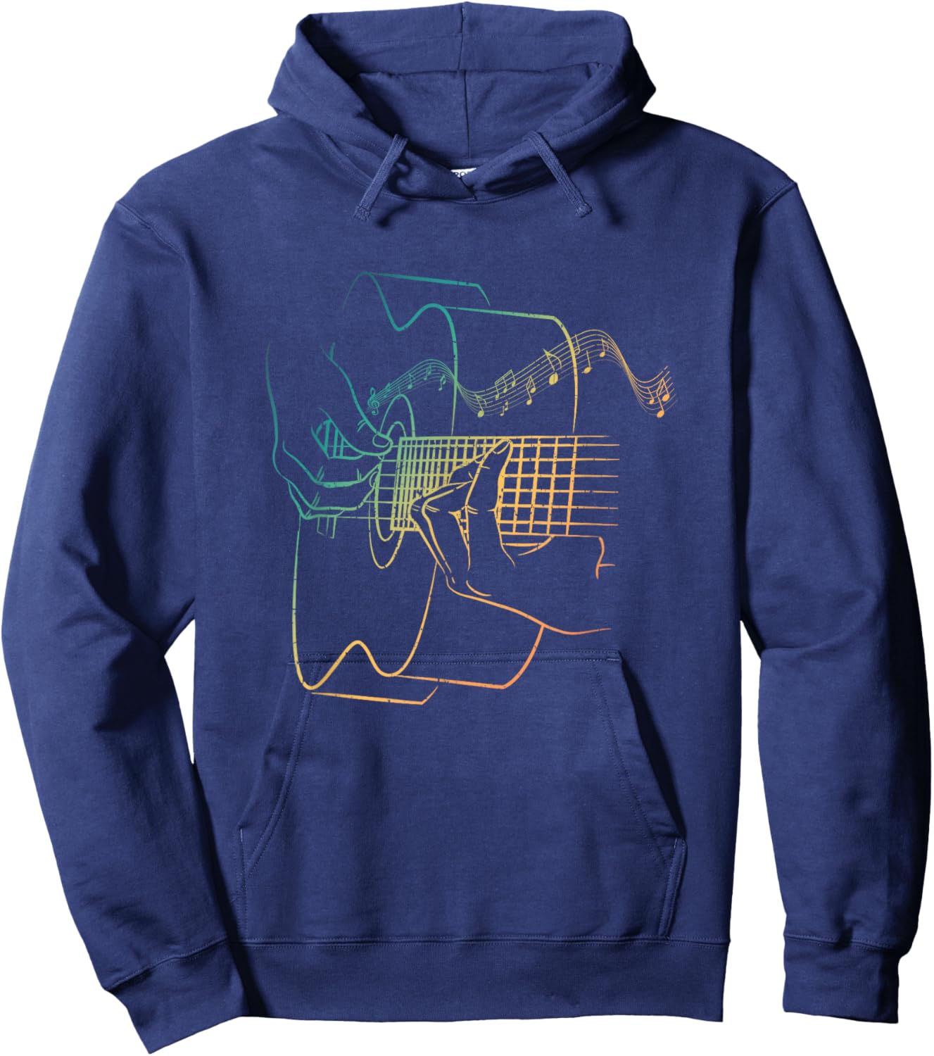 Cool Acoustic Guitar Women Acoustic Guitar Player Hoodie - Hoodie | Navy