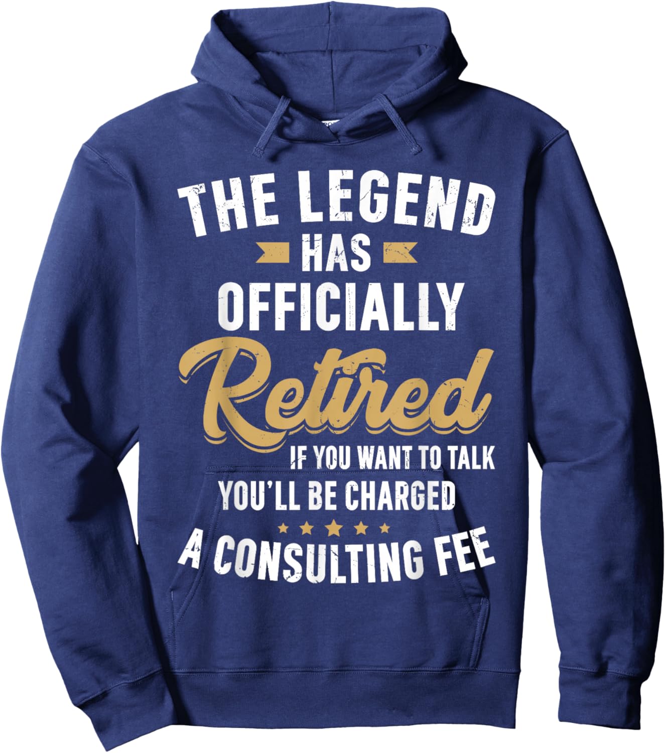 The Legend Has Officially Retired Vintage Funny Retirement Hoodie - Hoodie | Navy