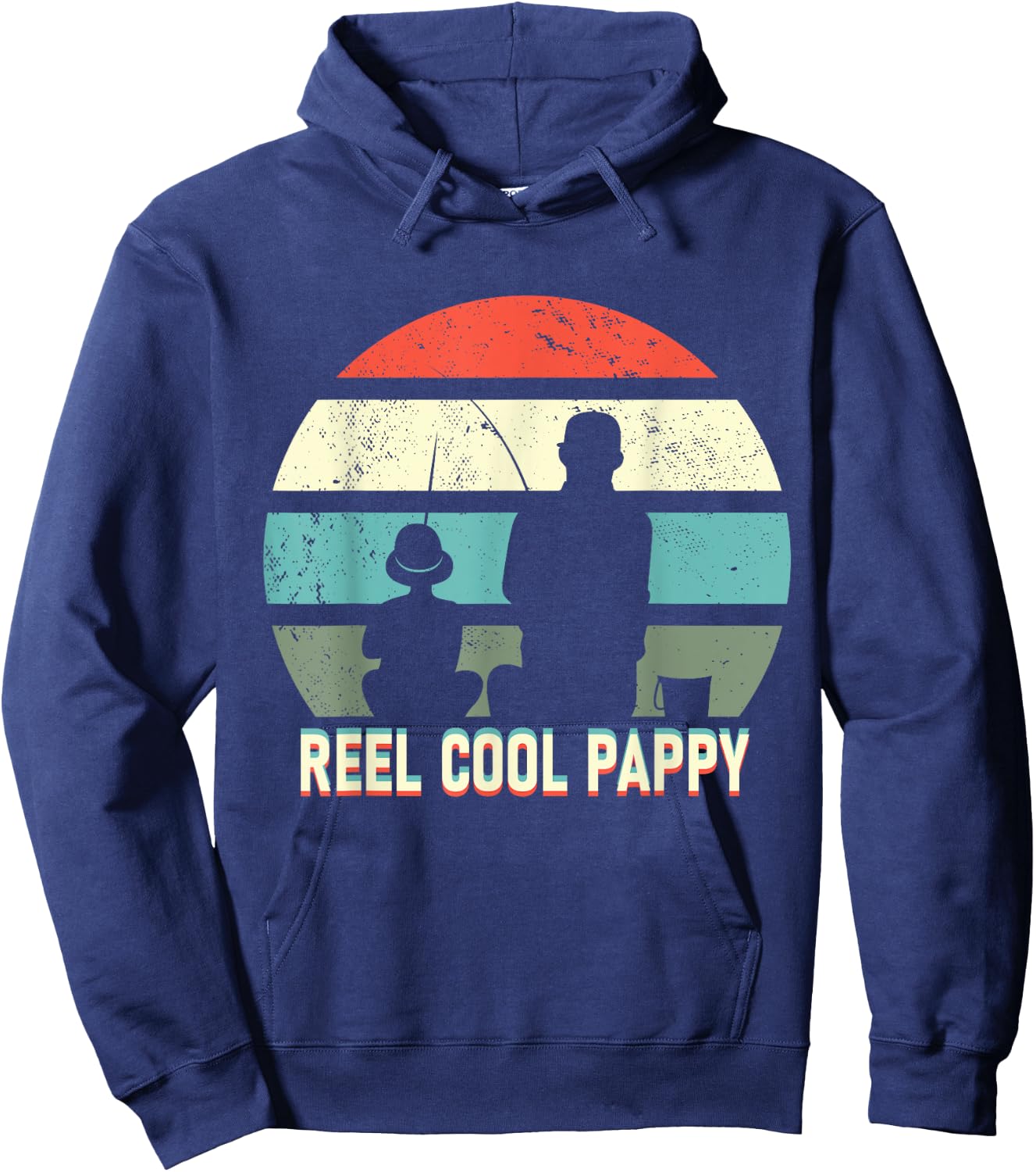 reel cool Pappy fisherman grandpa father's day Fishing gifts Hoodie - Hoodie | Navy